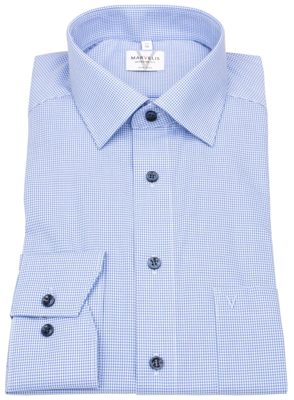 MARVELIS Businesshemd Modern Fit leicht tailliert günstig online kaufen