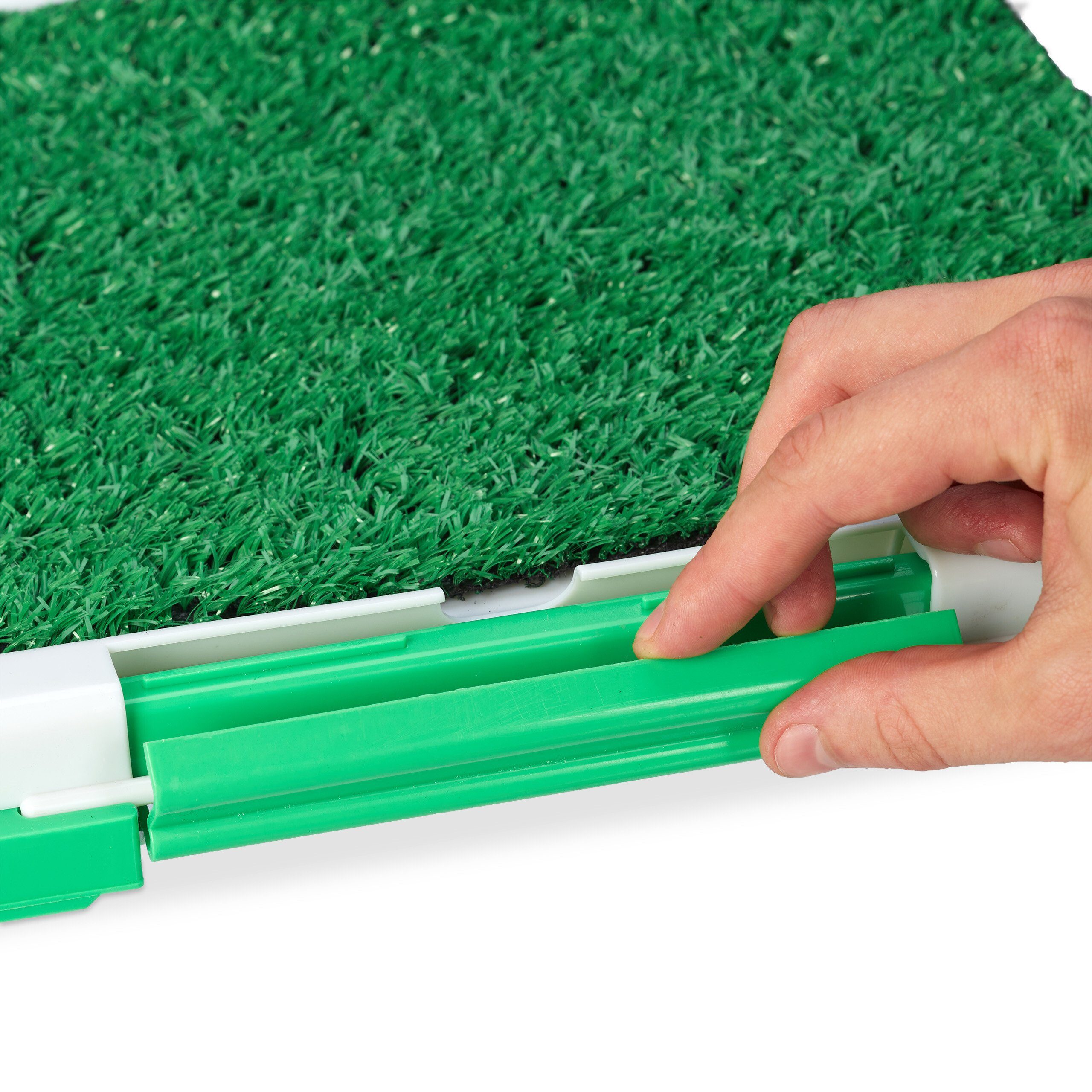 relaxdays Hundetoilette Hundeklo mit Rasen