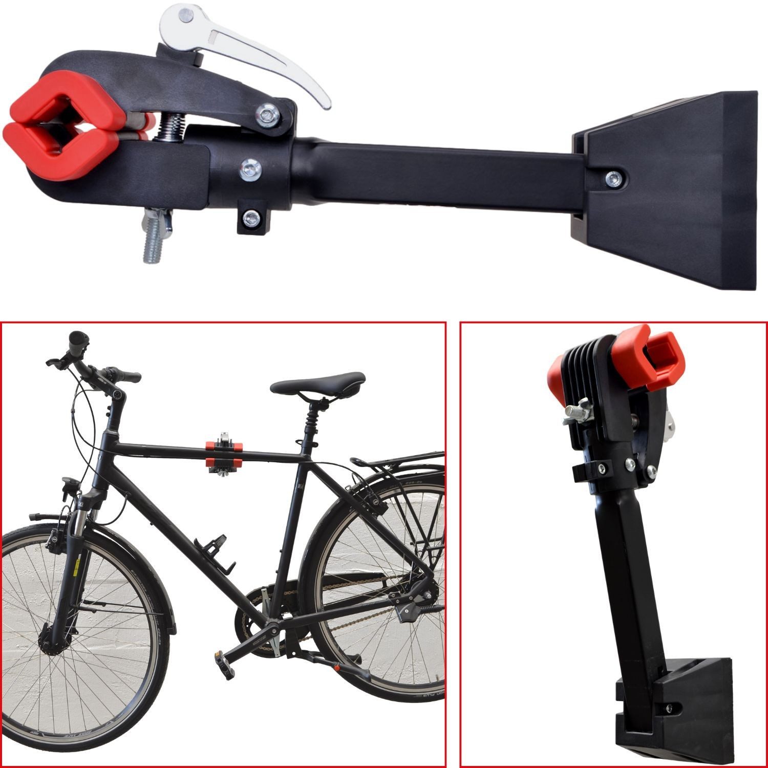 Diedrich Filmer GmbH Fahrradwandhalterung Fahrrad Halterung Halter Montageständer (Set, Komplett-Set), Reparaturständer Wandhalterung Aufbewahrung Bike eBike bis 20kg