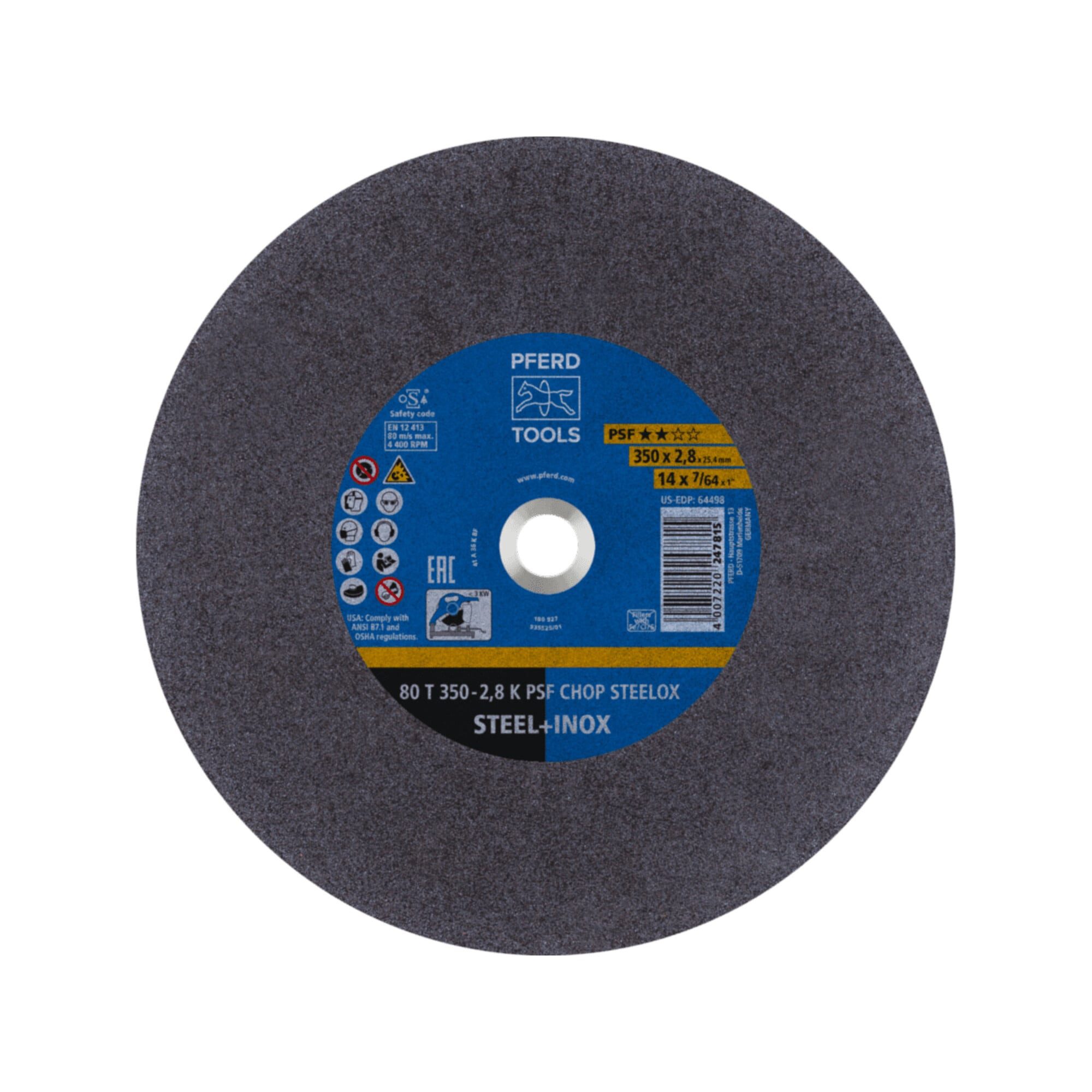 Pferd Trennscheibe PFERD TOOLS Trennscheibe Metallkreissäge T 350x2,8x25,4 mm Uni.-Linie