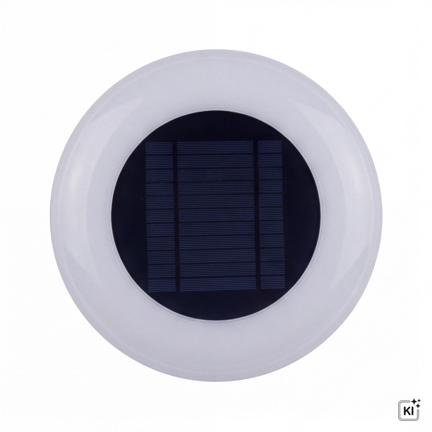 Licht-Erlebnisse Außen-Wandleuchte AKOYA, LED fest integriert, Neutralweiß, LED Solar Ø 39 cm rund IP65 3500 K 200 lm mit Fernbedienung