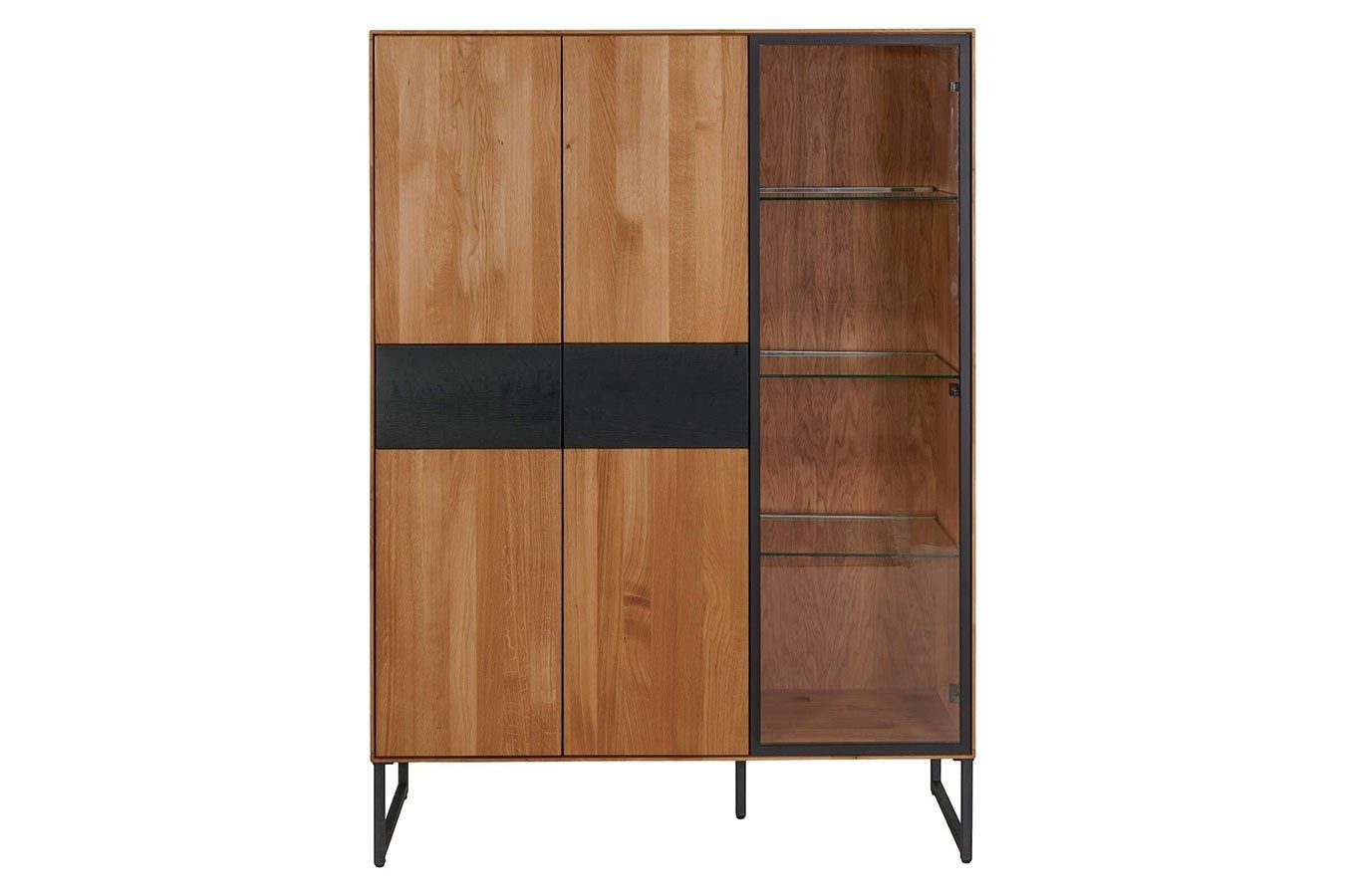 Tischhelden Vitrine Vitrinenschrank Stirling Eiche B 116 cm