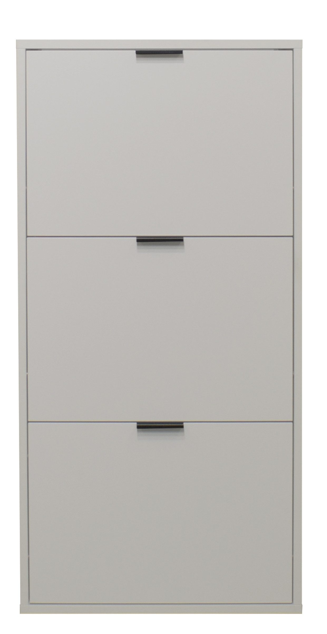 Mäusbacher Schuhschrank in kreidegrau matt lack - 61x126x25cm (BxHxT)