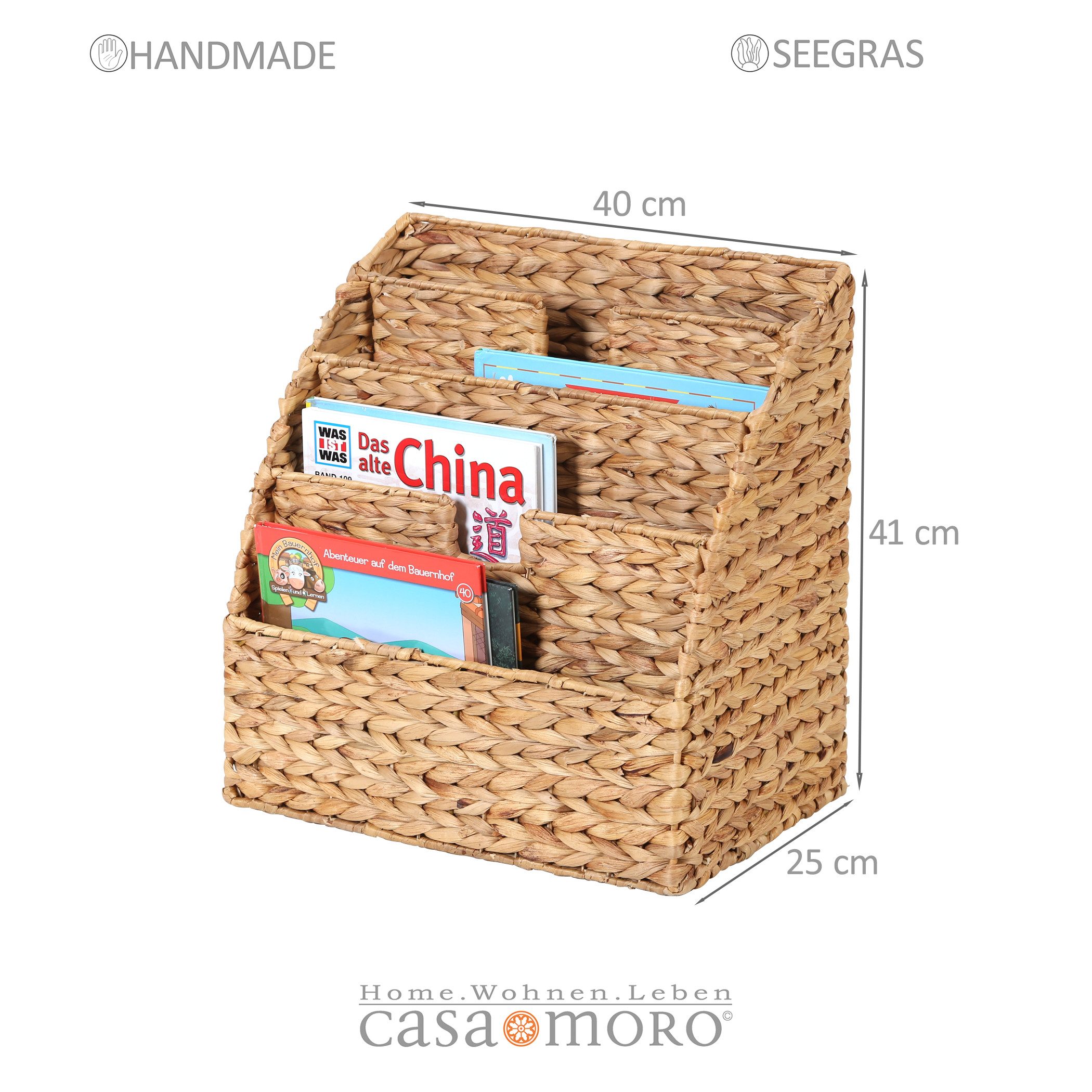 Casa Moro Organizer Magazinständer mit 4 Fächer Zeitschriftenhalter Bücherr günstig online kaufen