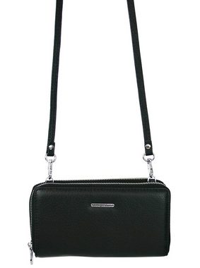 J JONES JENNIFER JONES Handytasche 2in1 - Damen Handtasche als Geldbörse mit Handyfach, Leder, abnehmbarer Schultergurt