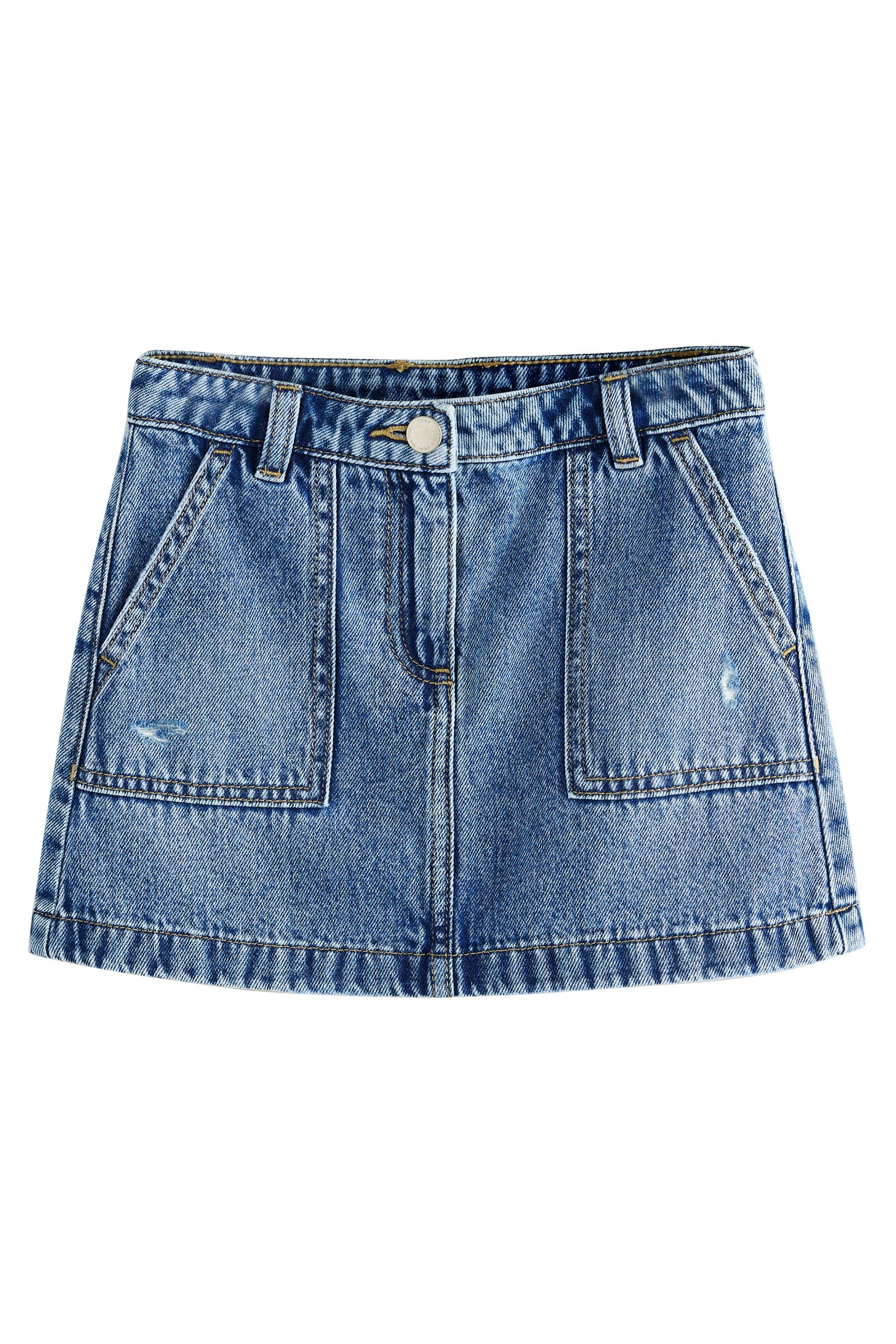 Jeansrock Denim-Rock aus 100 % Baumwolle