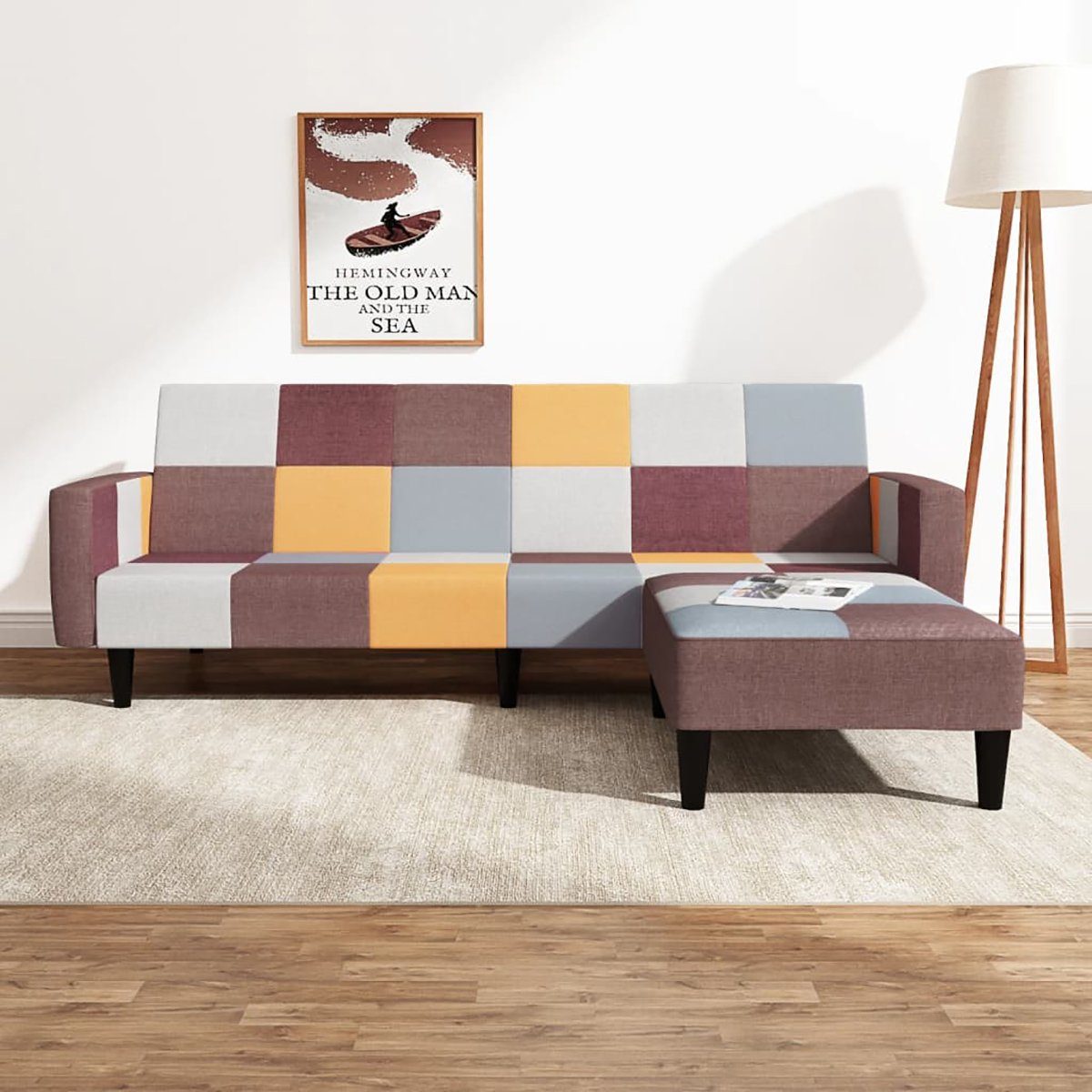 DOTMALL Big-Sofa Stoff, bequem Wohnzimmermöbel Chesterfield-Sofa-Set, aus 2-teiliges