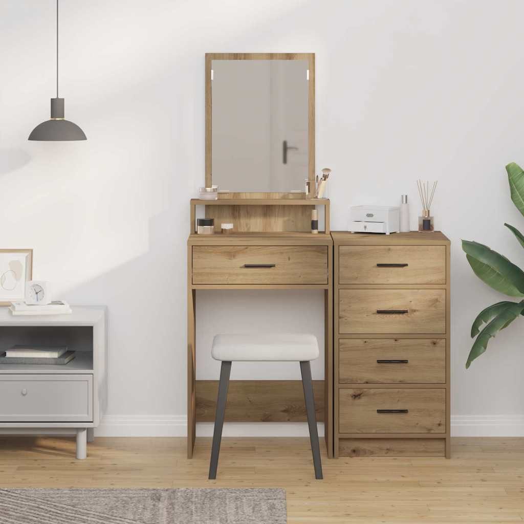 vidaXL Schminktisch Schminktisch Artisan-Eiche 50 x 41 x 140 cm Holzwerkstoff (1-St) – Bild 4 von 5
