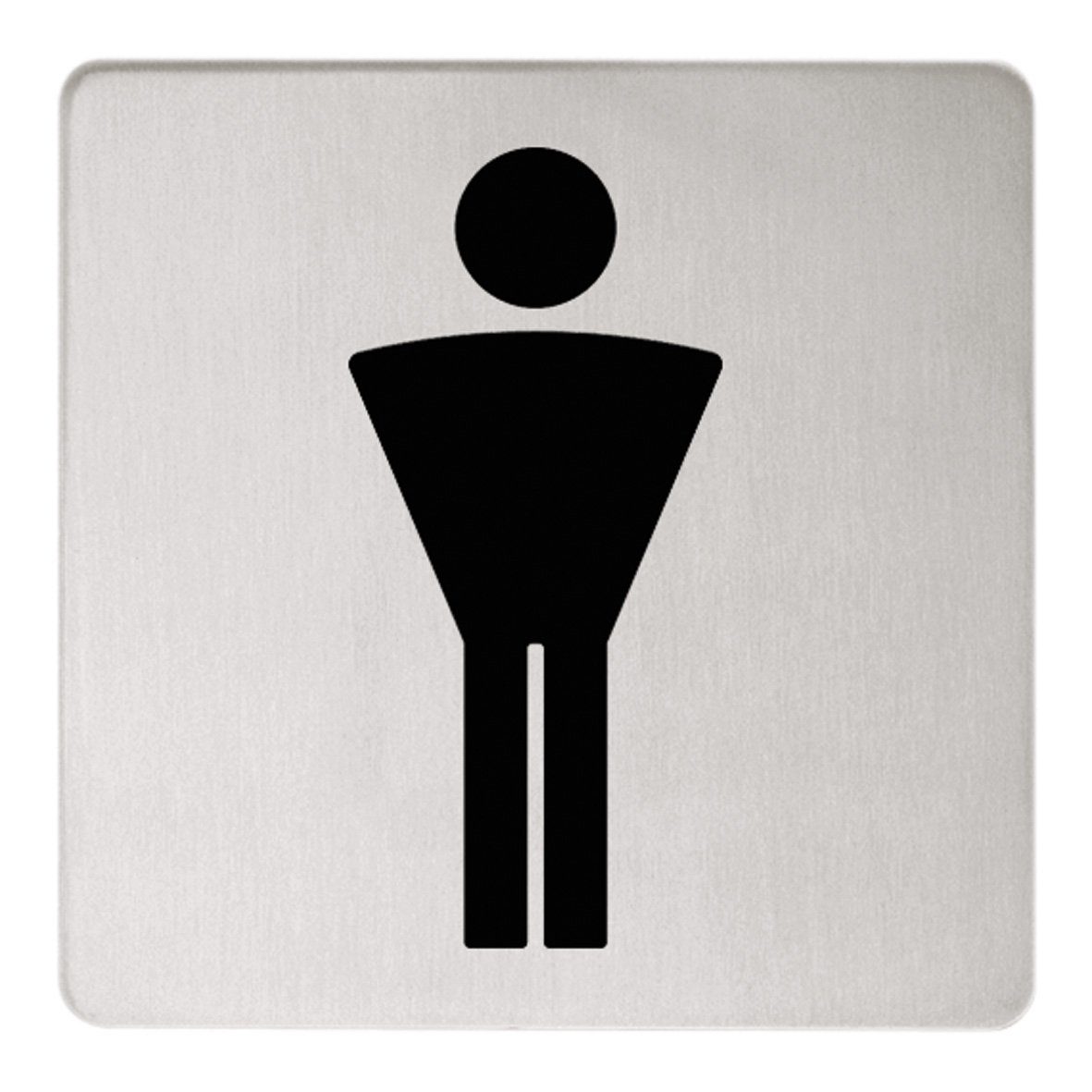 Keuco Metallschild Plan, Türschild, Edelstahl, WC-Schild, Herren, Symbol, Edelstahl