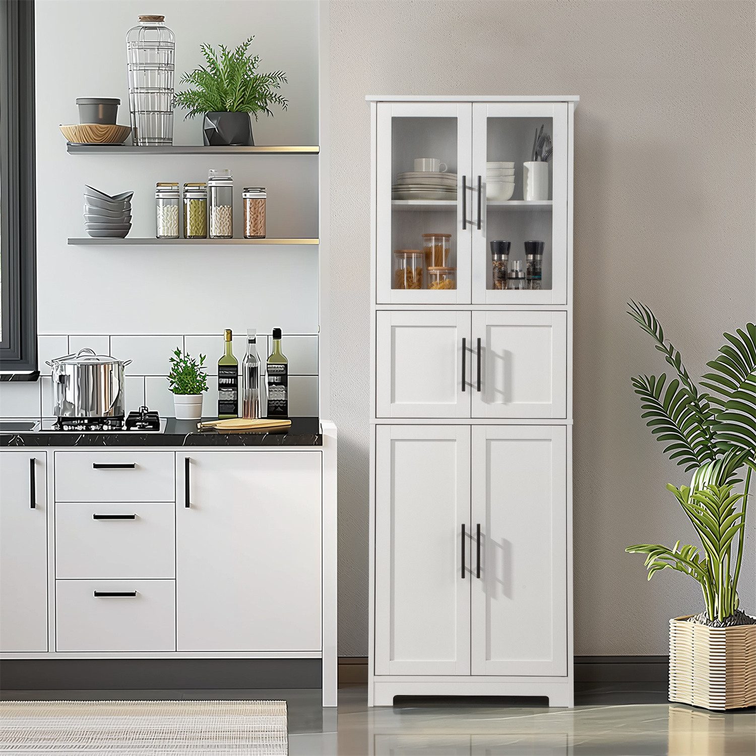 autolock Hochschrank Hochschrank, Badezimmer Schränke, Vitrinenschrank günstig online kaufen