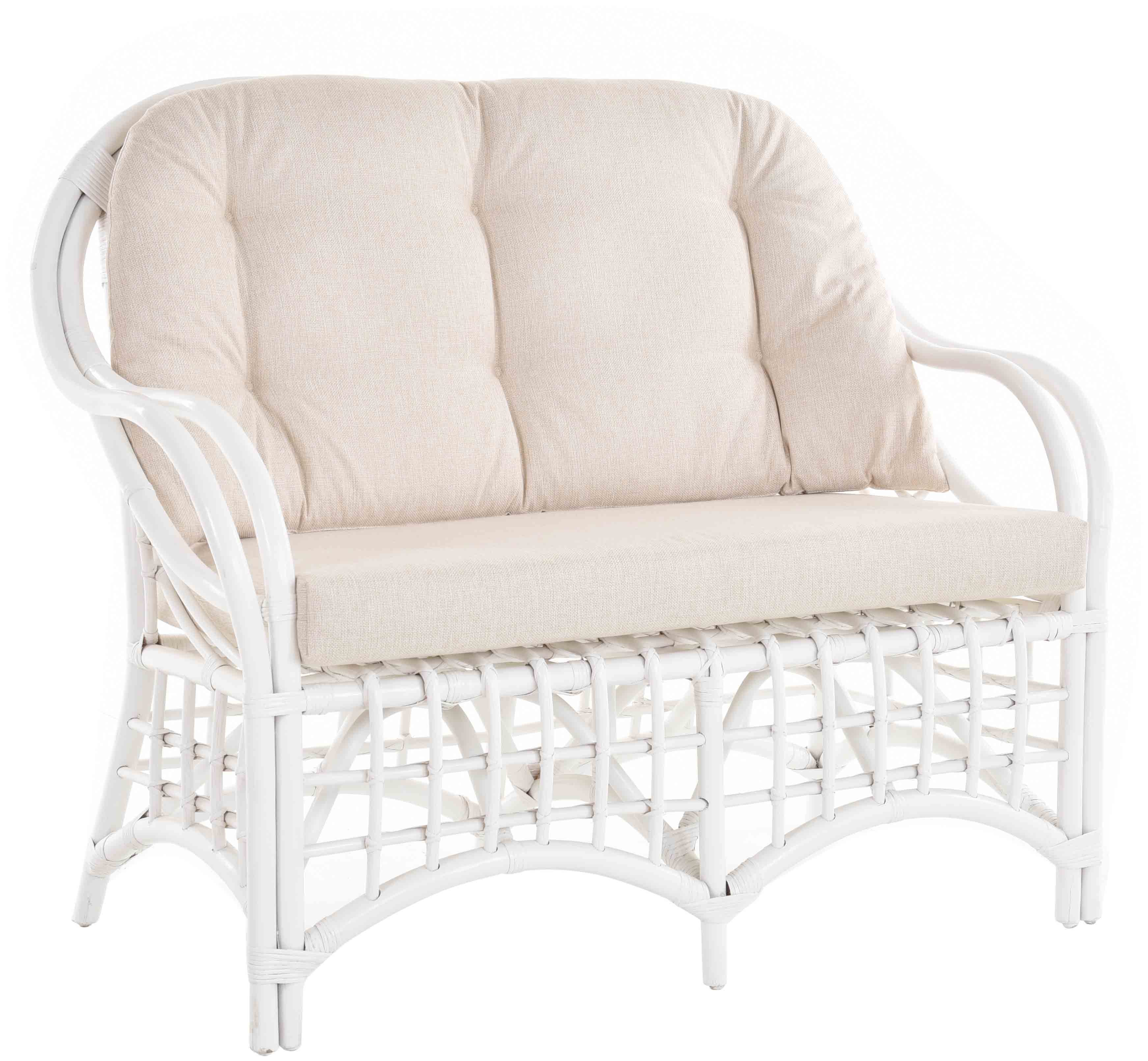 Krines Home Loungesofa Rattansofa 2-Sitzer-Sofa Wintergarten günstig online kaufen