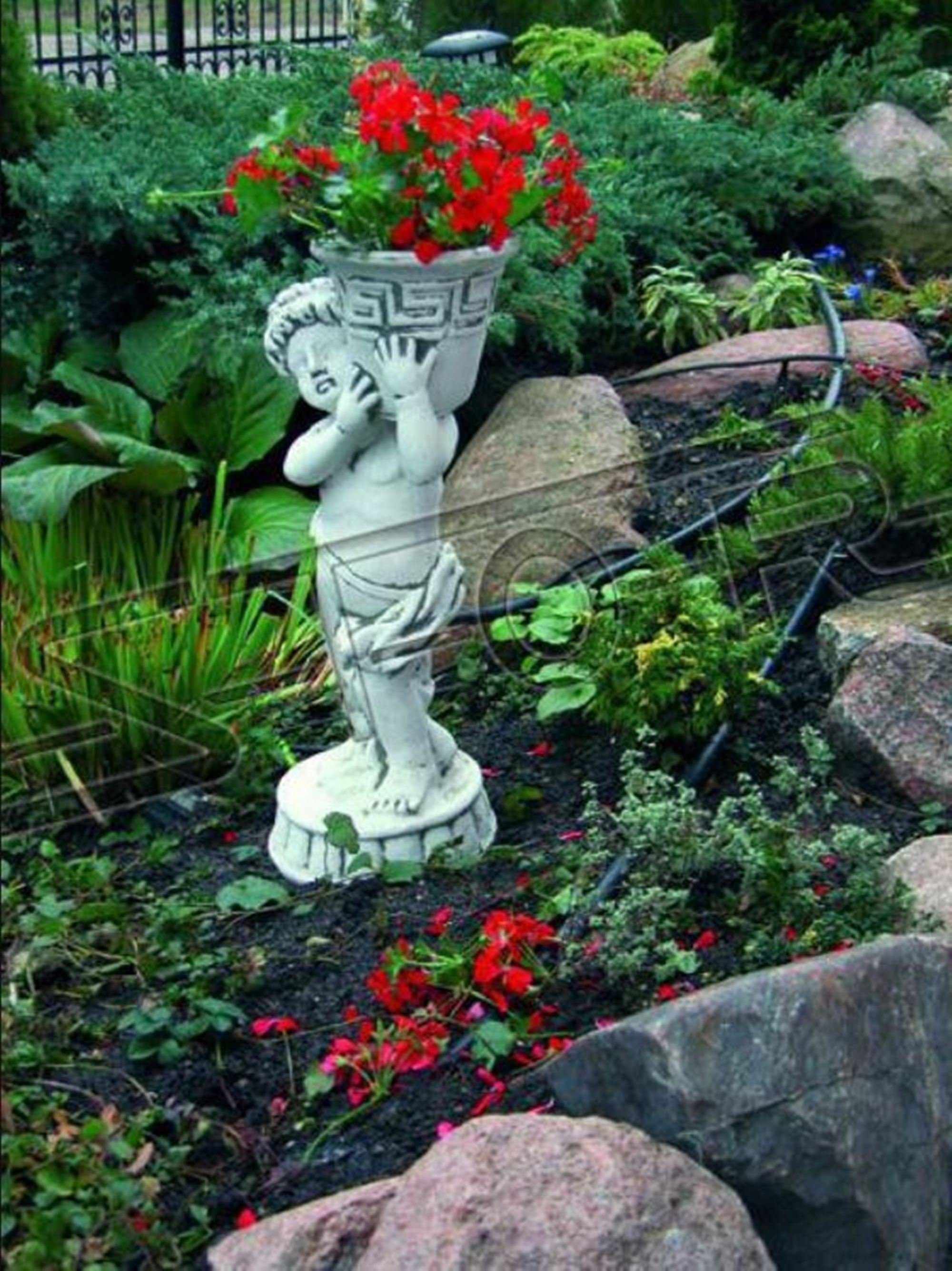 Skulptur Blumenkübel Kübel Figur Garten Vasen JVmoebel Pflanz Dekoration Blumentöpfe