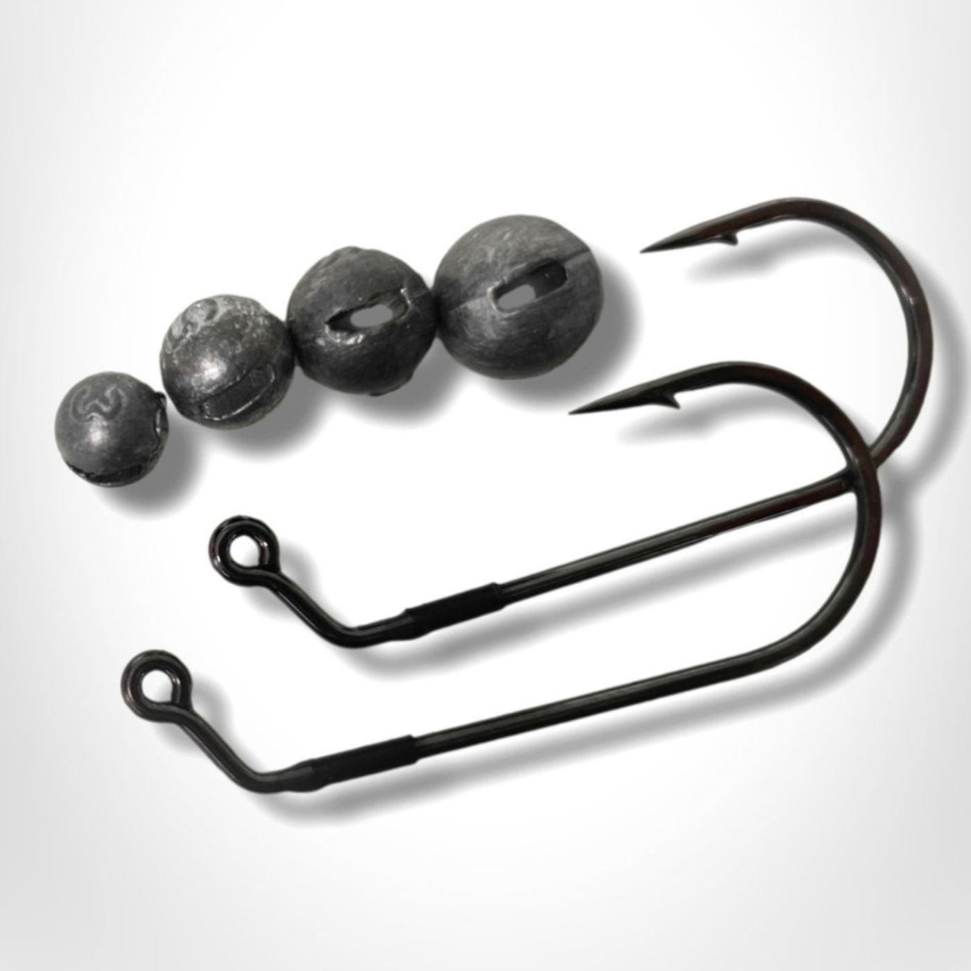 Drillingshaken Pikecraft The Jig Rig - 2 Hooks 4 weight - 2 Angelhaken + 4 Gewichte