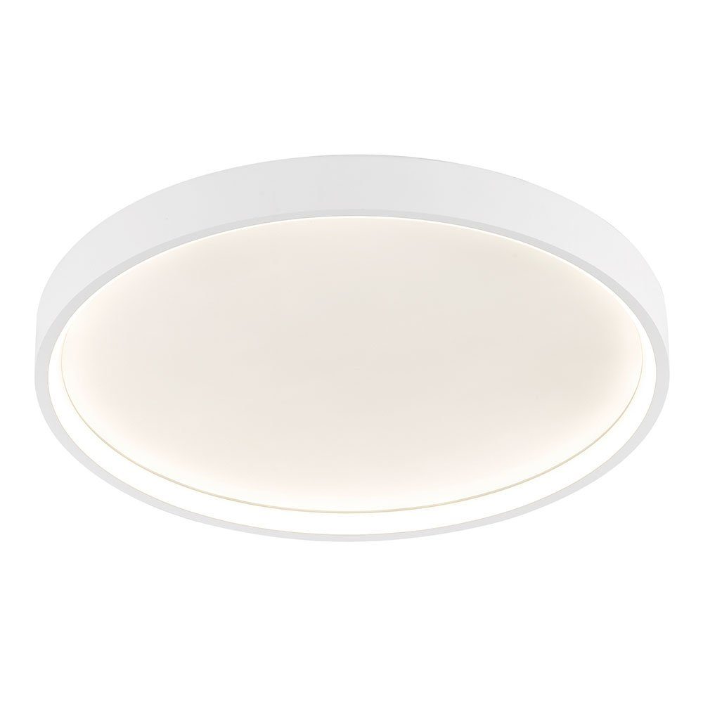 etc-shop LED Deckenleuchte, LED-Leuchtmittel fest verbaut, Warmweiß, LED Deckenleuchte Deckenlampe rund Wohnzimmer weiß in runder Form 3