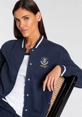 DELMAO Sweatshirt -Jacke mit Druckknöpfen im sportiven Stil