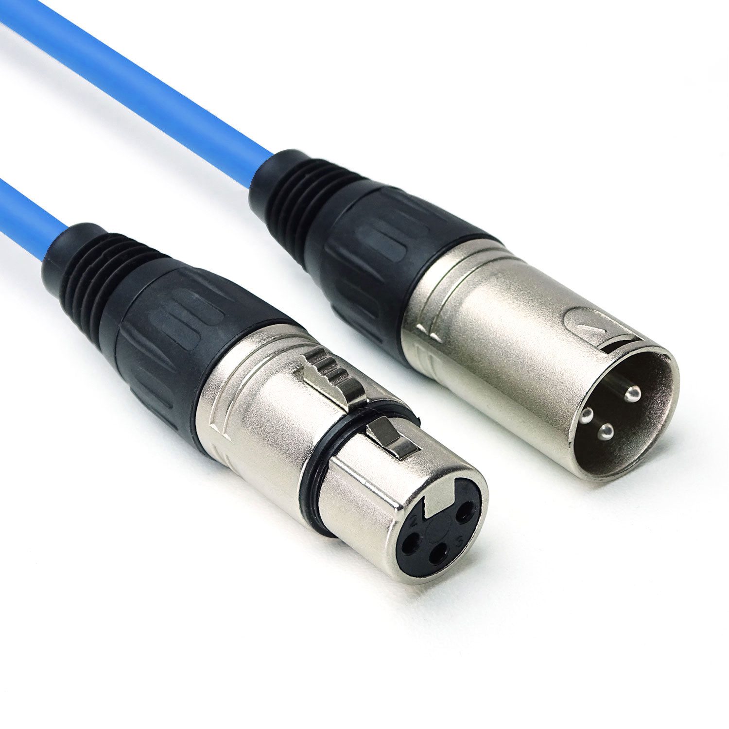 keepdrum keepdrum 15m DMX Kabel Blau 3-pol XLR 100-Ohm 3 Stück Audio-Kabel, XLR, 3 Stück