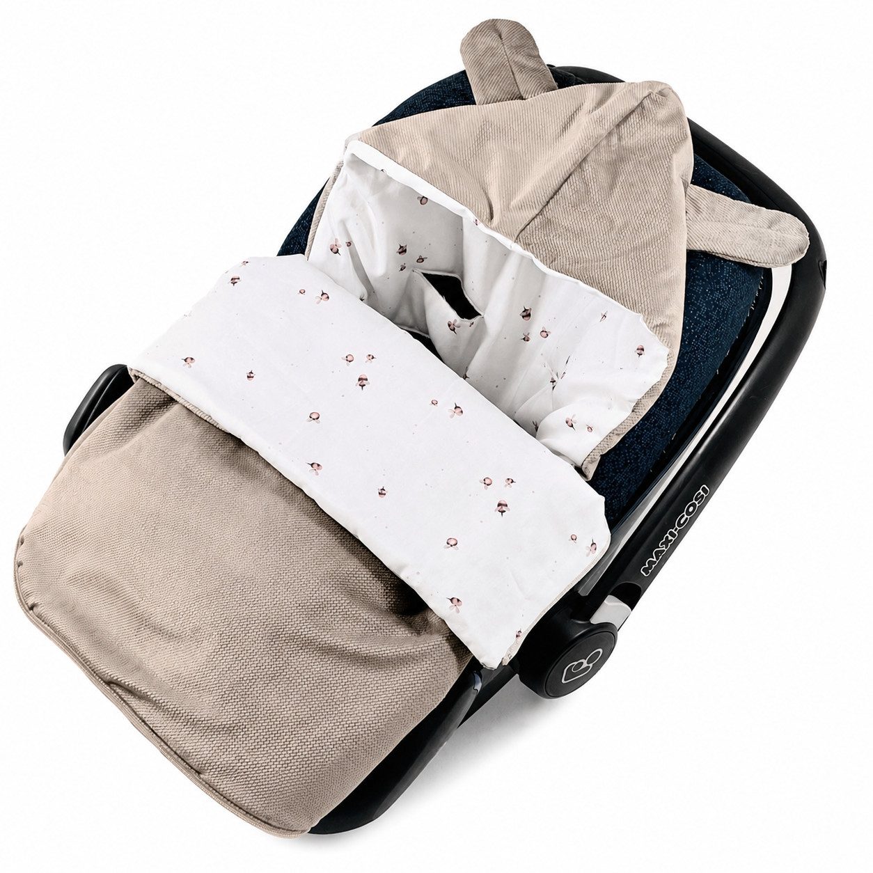 Einschlagdecke Baby Sommer Fußsack für Babyschale Frühling leicht wattiert, BABEES