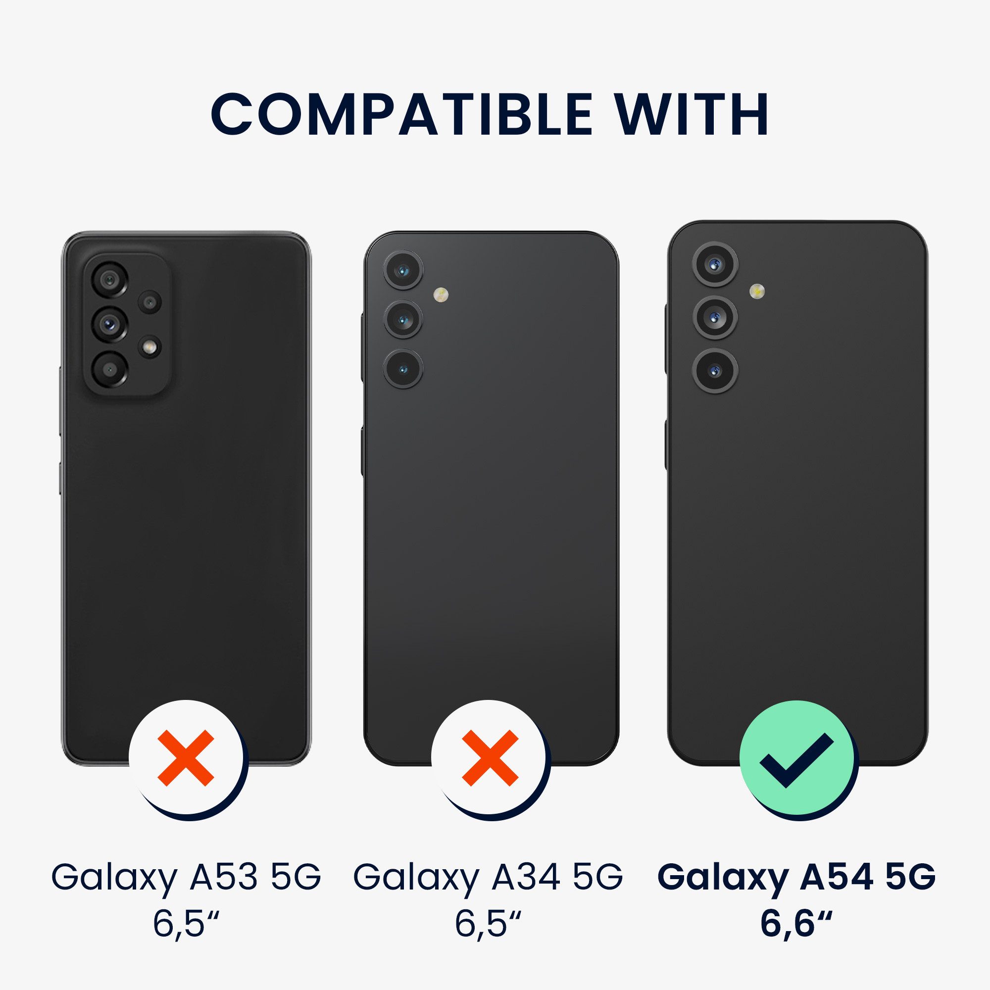 kwmobile Handyhülle Hülle für Samsung Galaxy A54 5G Handyhülle - Silikon, Case mit Schutzfolie Kirschblüten bunt Design