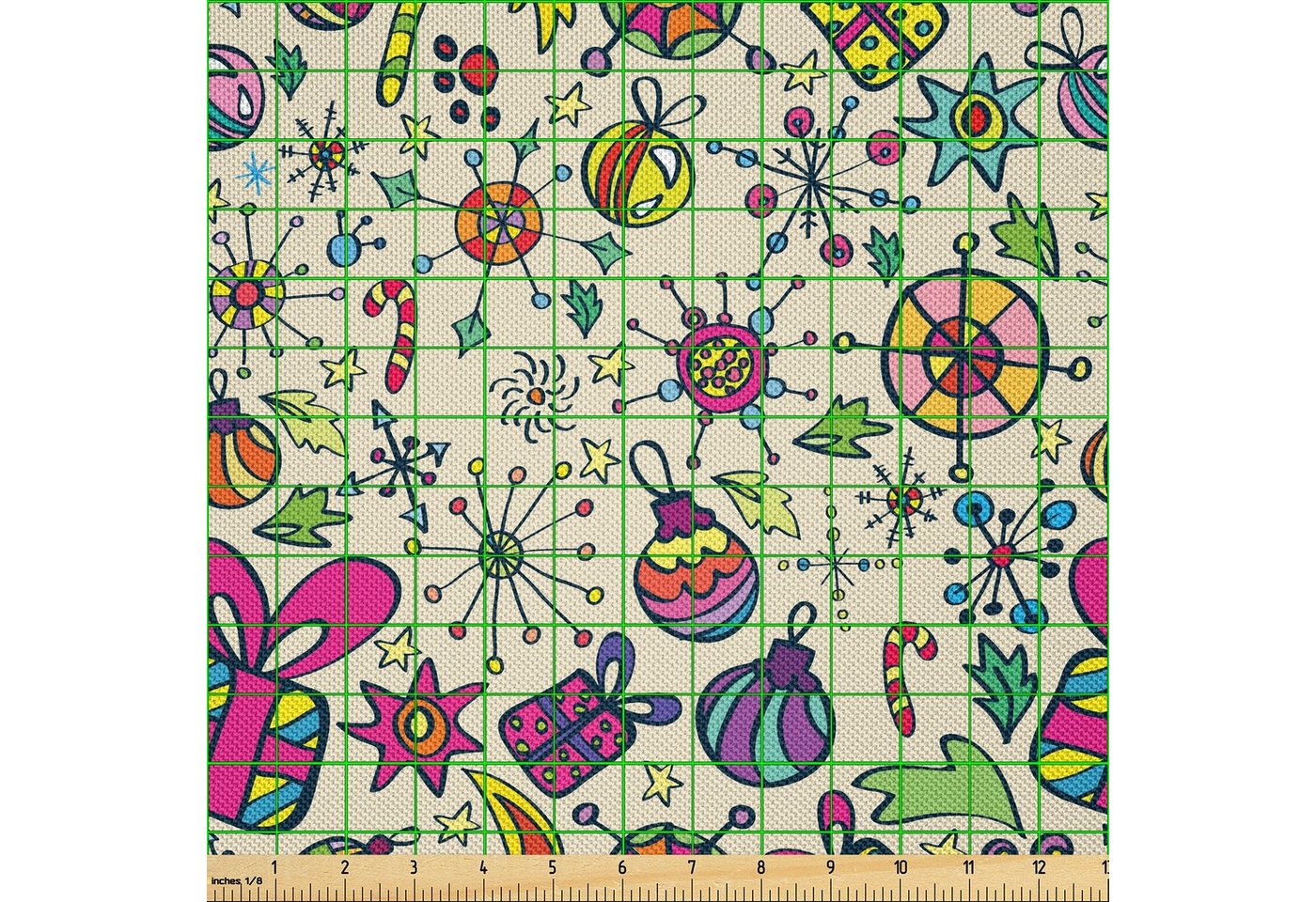 Thumbnail - Abakuhaus Stoff Zum Nähen Toller Stoff für Heimtextilien aller art, Weihnachten Lively Rich-Doodle