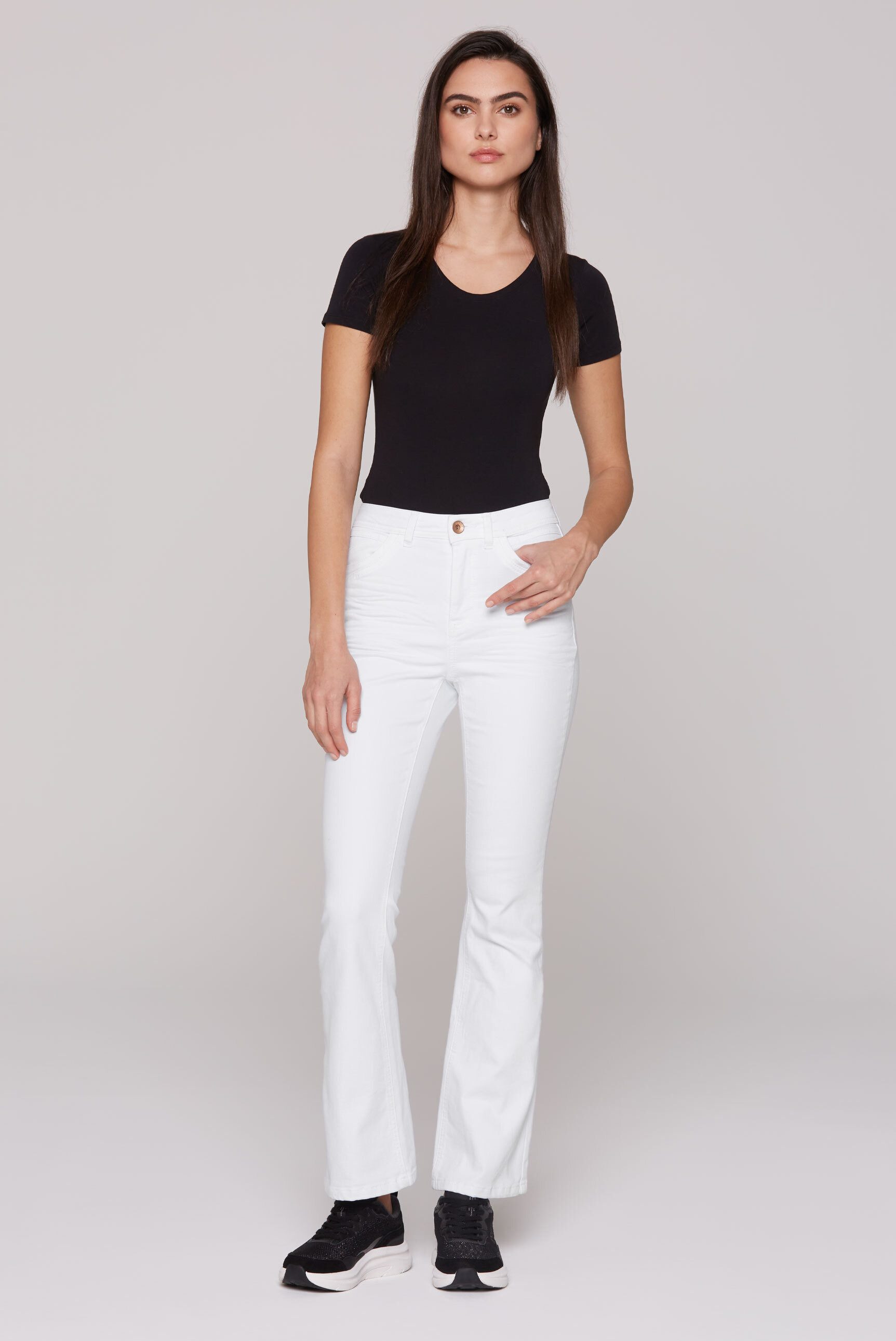 SOCCX Regular-fit-Jeans mit hoher Leibhöhe
