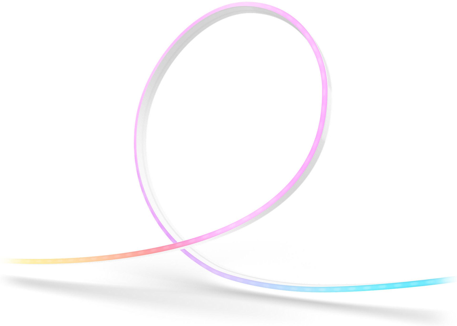 Philips Hue LED-Streifen Essential Flex Gradient LED-Streifen RGBIC farbfähig, lebendige Farben, flexible Innenbeleuchtung, komp. mit gängigen Smart-Home-Assistenten