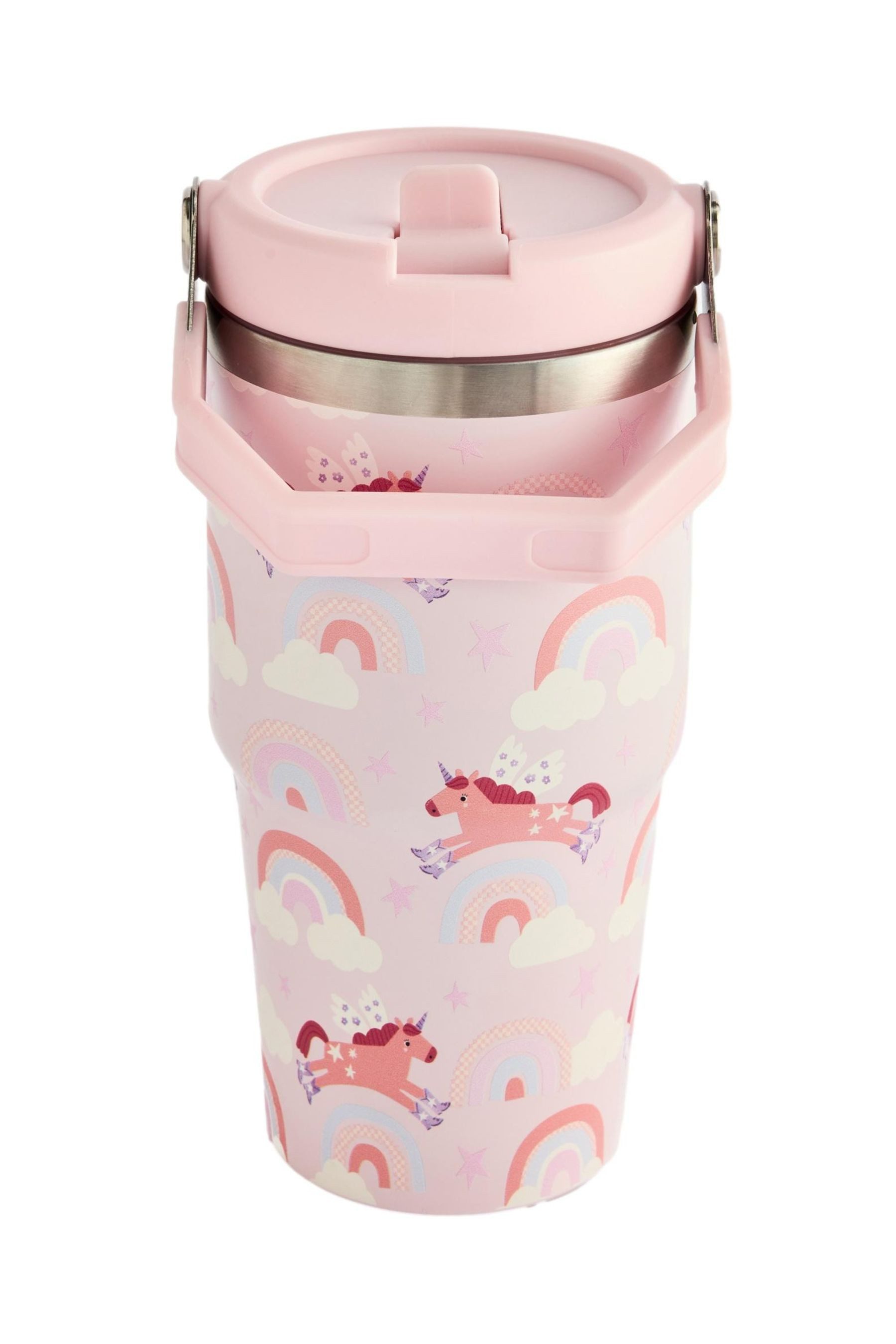 Next Trinkflasche 600 ml Edelstahl-Wasserflasche, Rodeo Einhorn