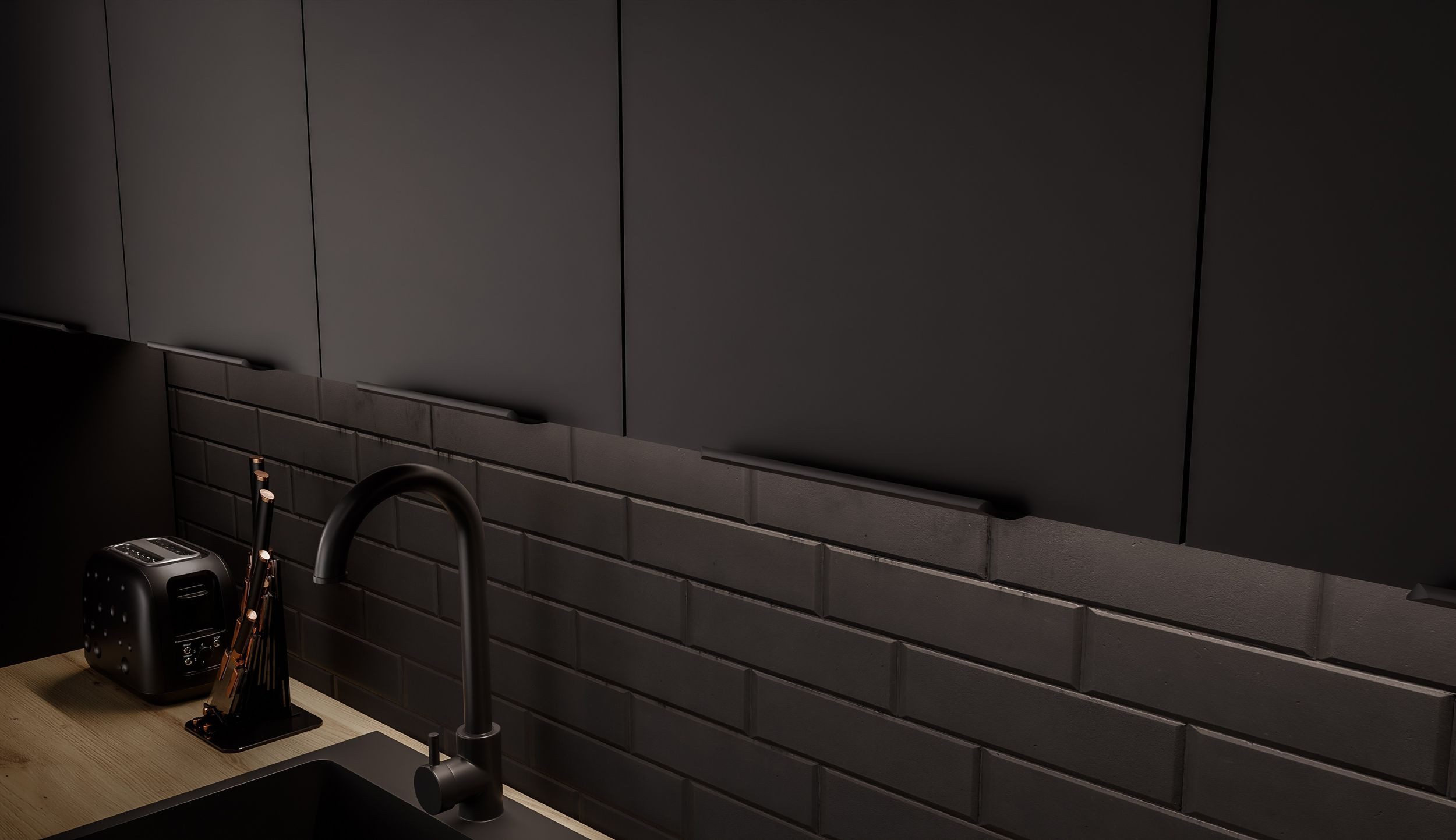 Kitchen Price Bomb Corner Kitchen SIENA 350x290 cm Kitchen Unit Kitchen Block Kitchen Fitted Kitchen Black