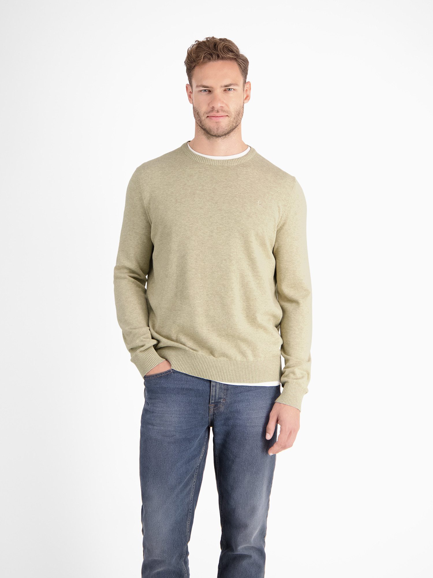 Strickpullover LERROS Crewneck Strickpullover