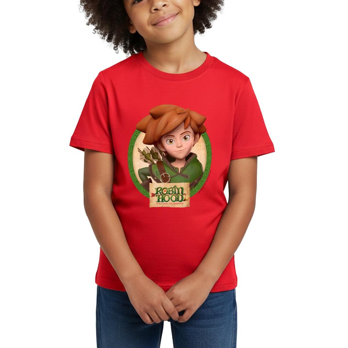 T-Shirt Robin Hood Schlitzohr Von Sherwood Porträt Kinder T-Shirt