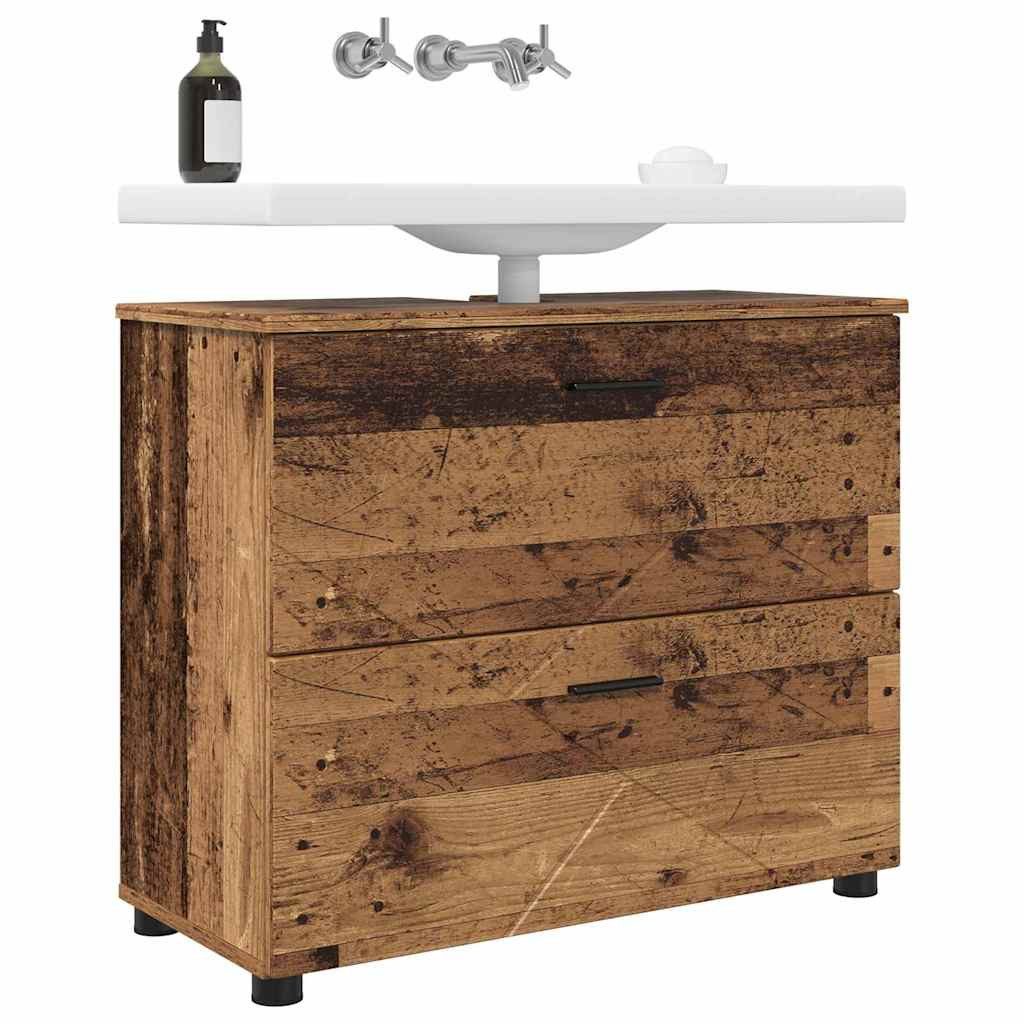 vidaXL Badezimmerspiegelschrank Badezimmer Schrank Altholz 76,5 günstig online kaufen