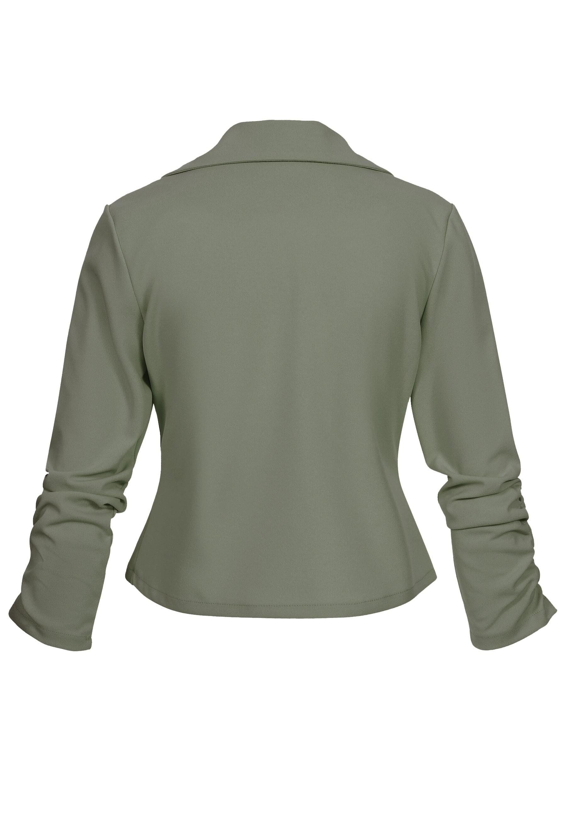 CLOUD 5IVE Strickjacke CLOUD 5IVE Short Blazer with ruched sleeves (1-tlg) günstig online kaufen