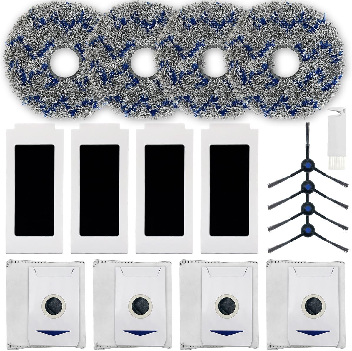 Saugroboter Zubehör-Set Ersatzteile für ECOVACS DEEBOT T30 Omni/T30 PRO Omni – 17tlg Zubehör