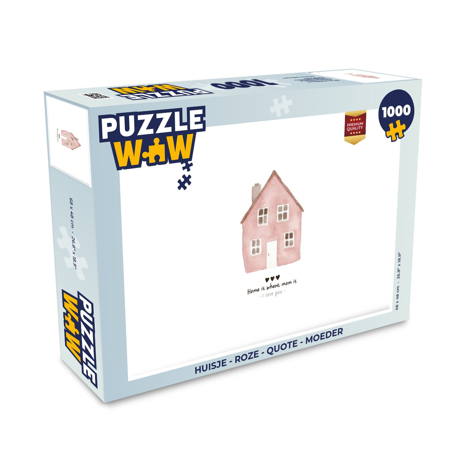 Puzzle Landhaus - Rosa - Zitat - Mutter