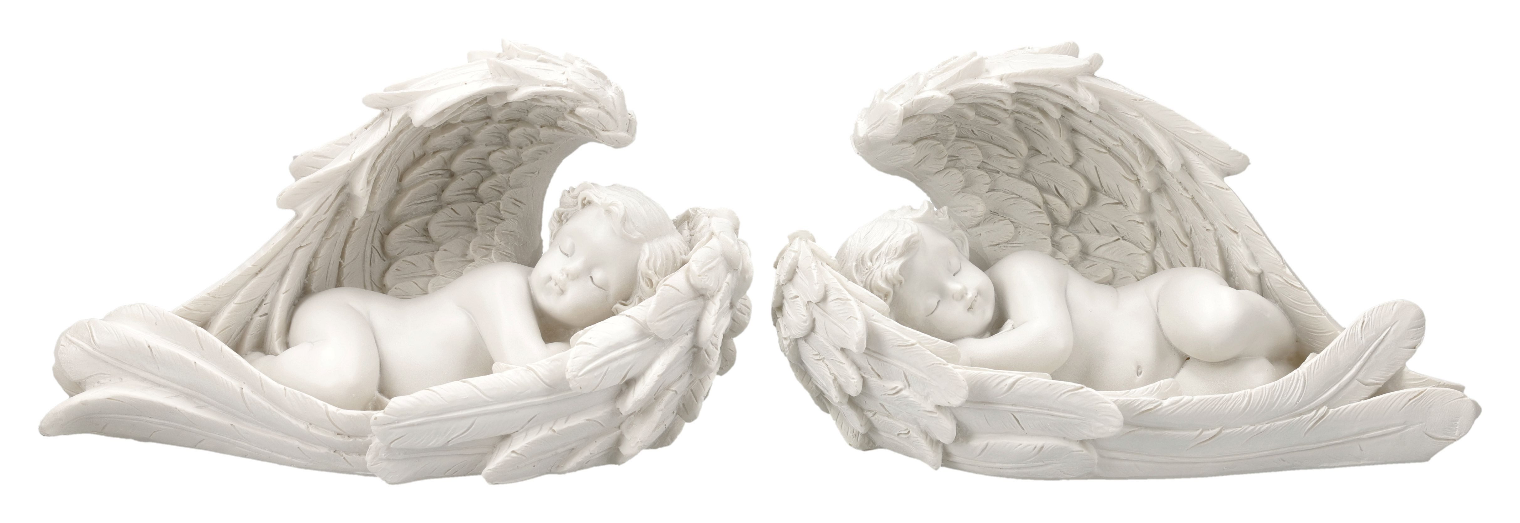 Figuren Shop GmbH Dekofigur Schlafende Engel Figuren – Engelchen Deko Set himmlische Statue 9 cm