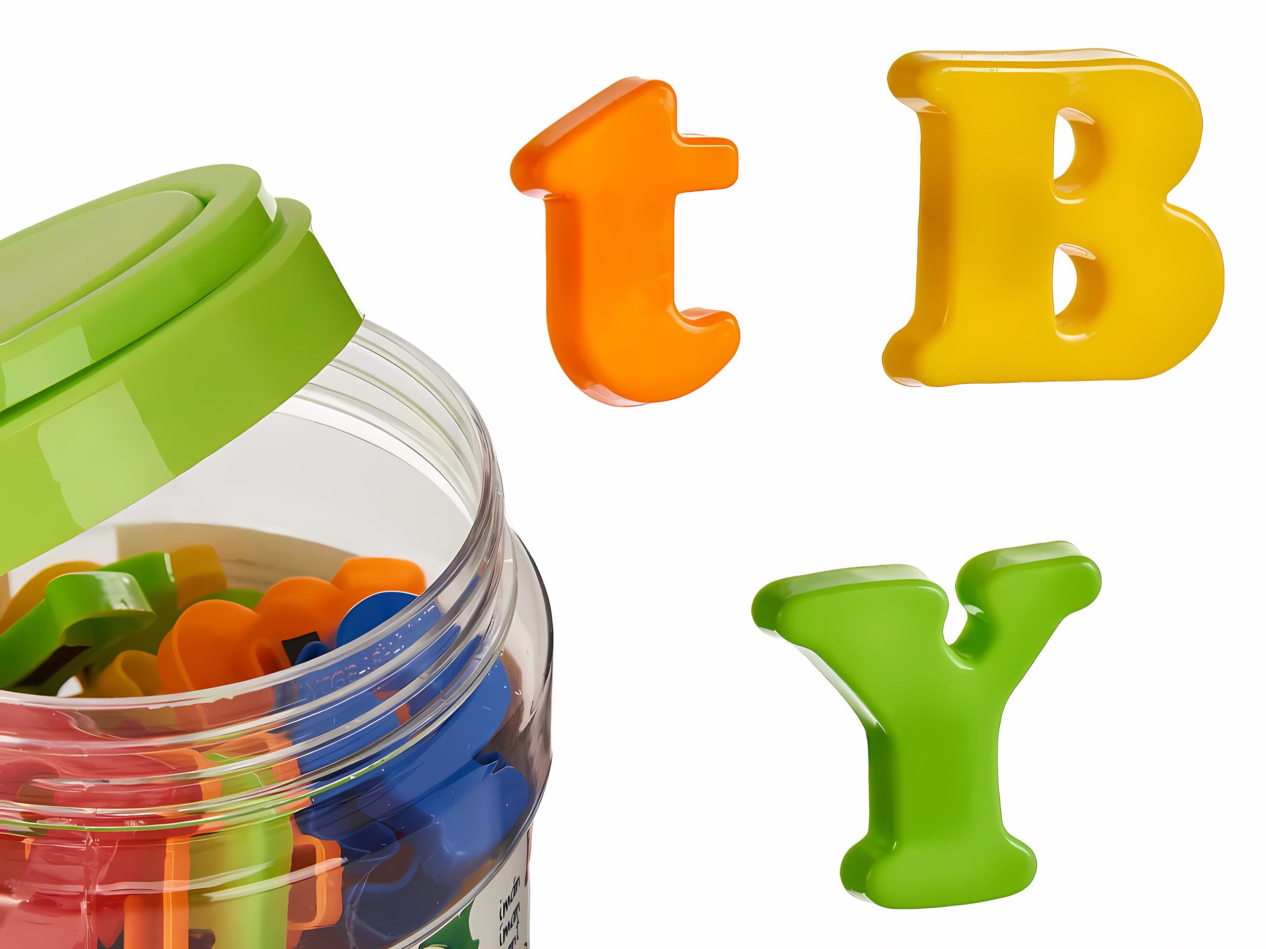 Pincello Lernspielzeug 78 magnetische Buchstaben & Zahlen für Kinder Magnet Lernspielzeug 66 (78-St), Alphabet Set bunt Magnet Magnetzahlen Magnetbuchstaben Spielzeug