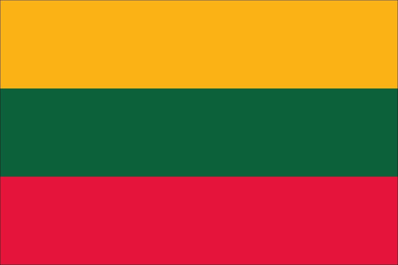 flaggenmeer Flagge Litauen 120 g/m² Querformat