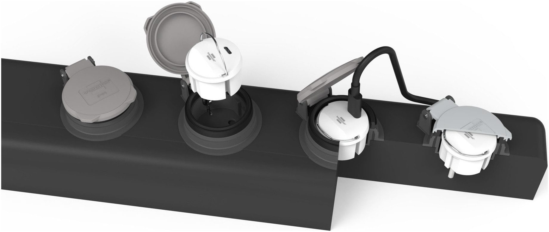 Brennenstuhl USB-C Steckdoseneinsatz 2,4 A USB-Adapter Typ F (Schuko)