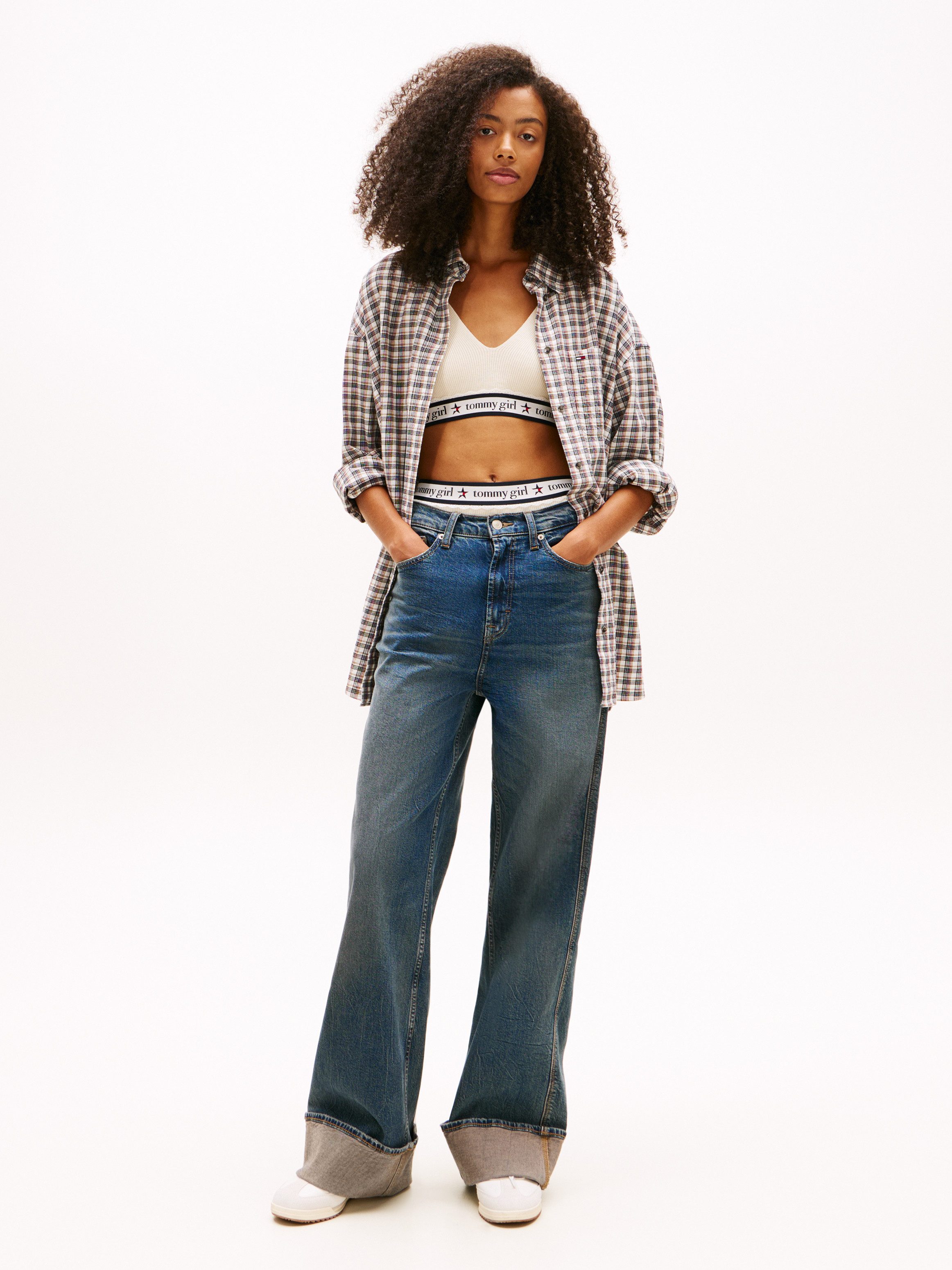 Tommy Jeans Karobluse TJW OVS CHIECKED SHIRT EXT