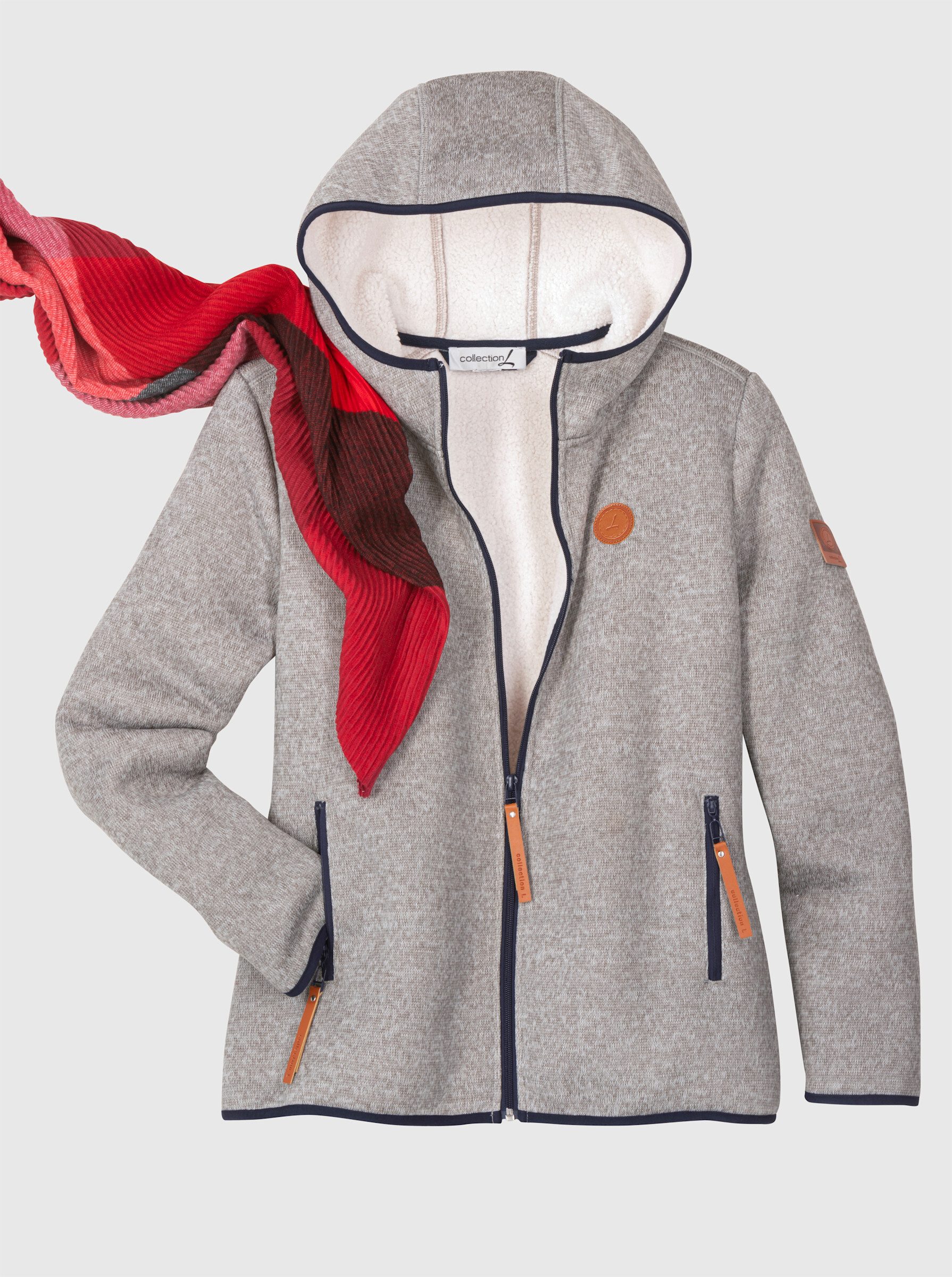 Witt Fleecejacke Strickfleece-Jacke Langarm Jersey – Bild 2 von 2