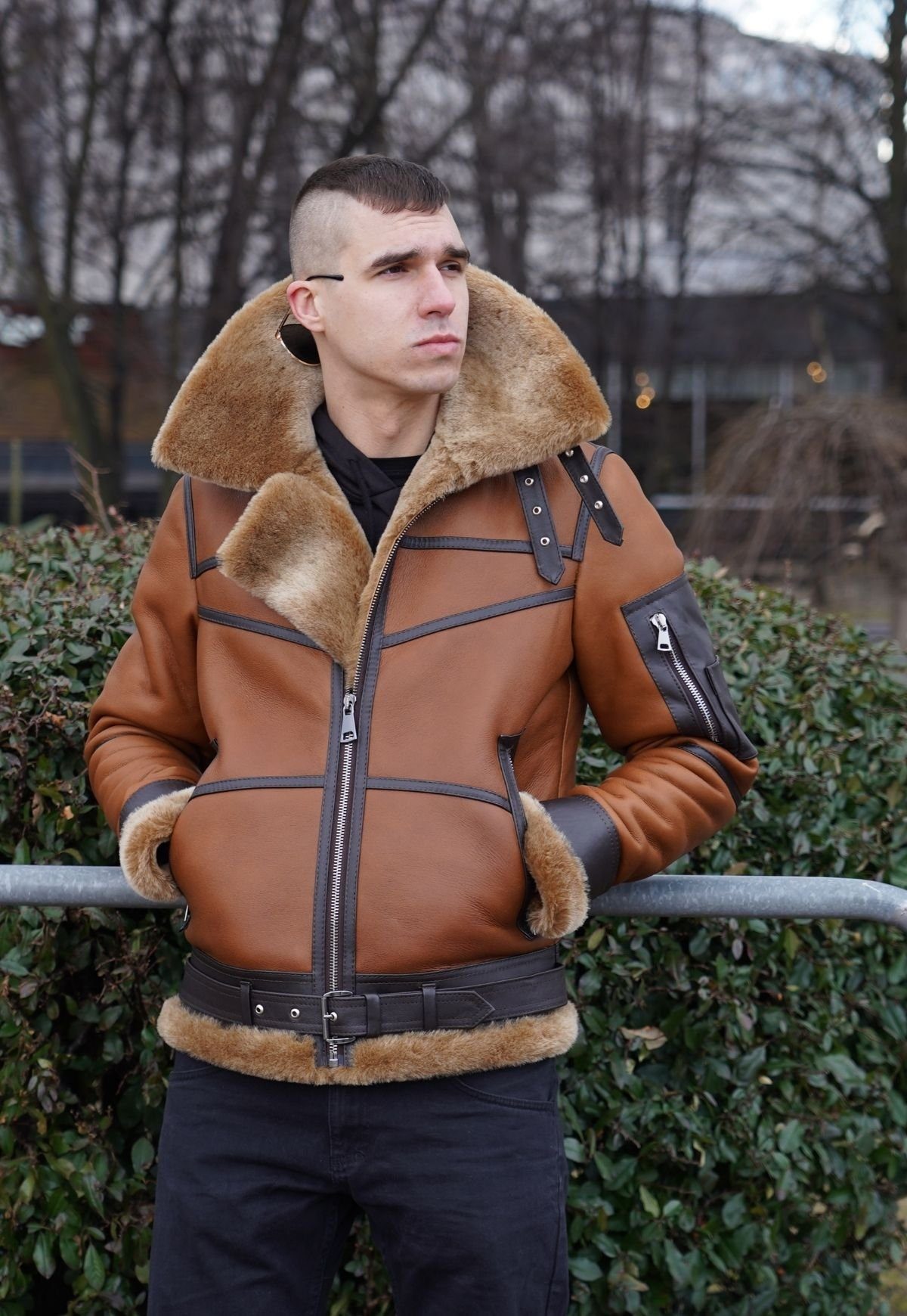 Hollert Winterjacke Lammfelljacke - B16 WHISKY günstig online kaufen