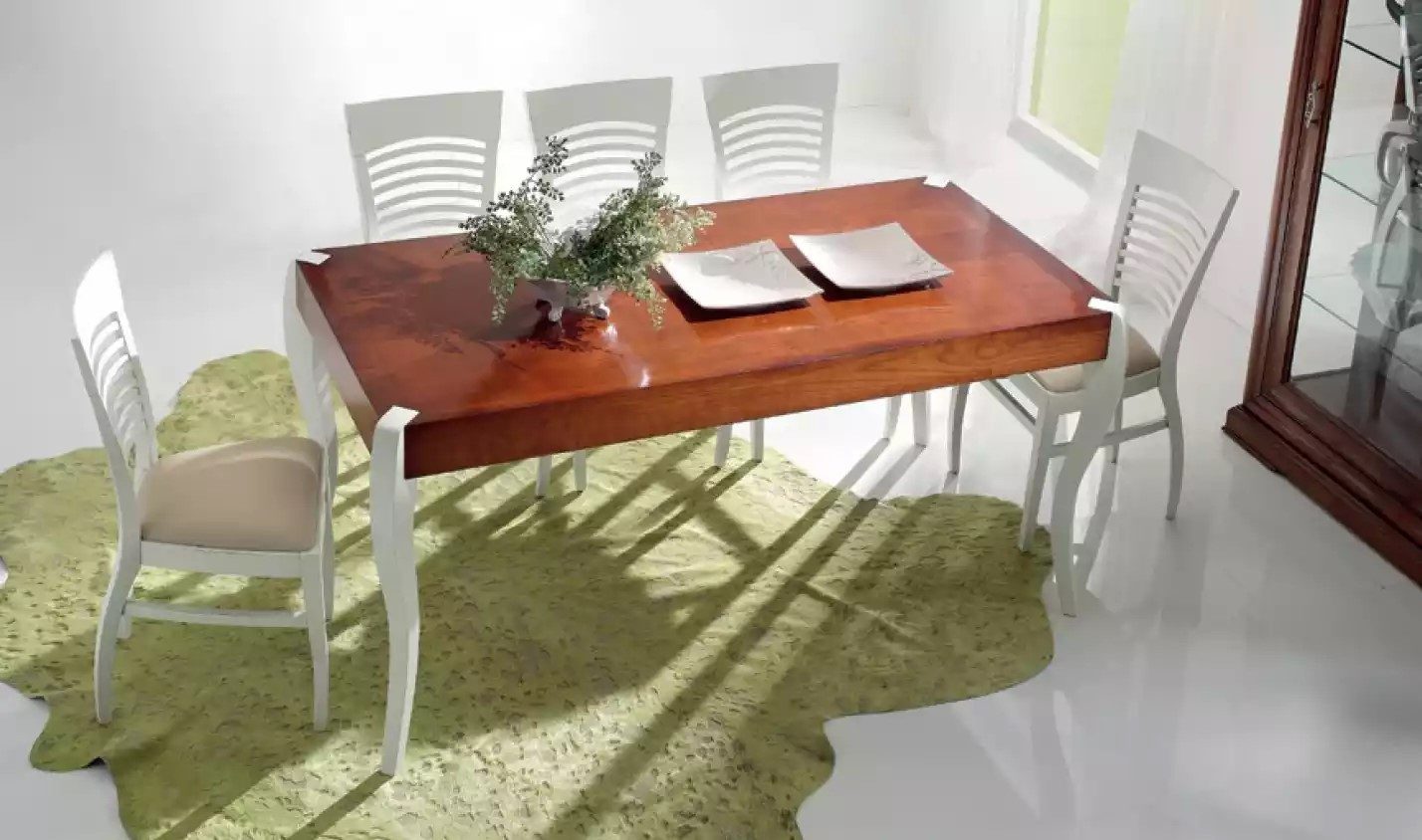 Xlmoebel Esstisch Rechteckiger Holztisch im italienischen Stil für stilvolles Ambiente (1-St., Esstisch), Hergestellt in Europa