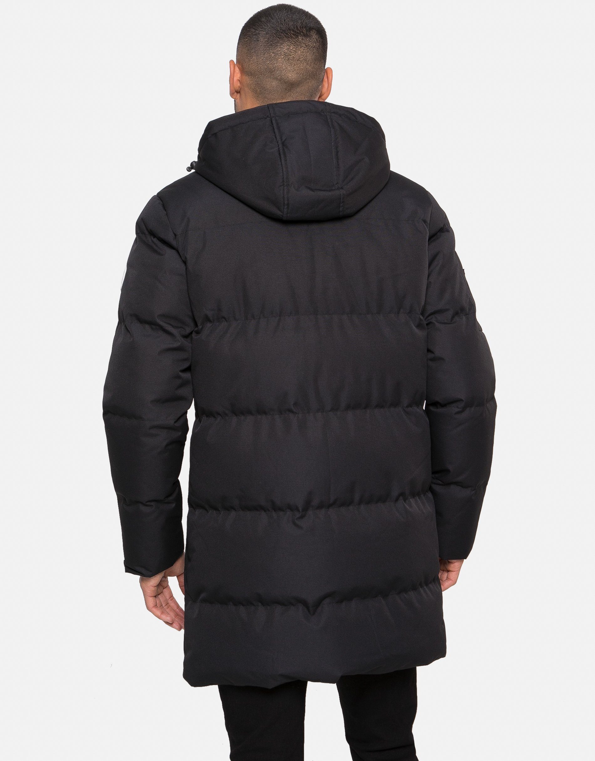 Black- Recycled Global THB Padded Winterjacke zertifiziert Jacket (GRS) Standard Tingley schwarz Threadbare
