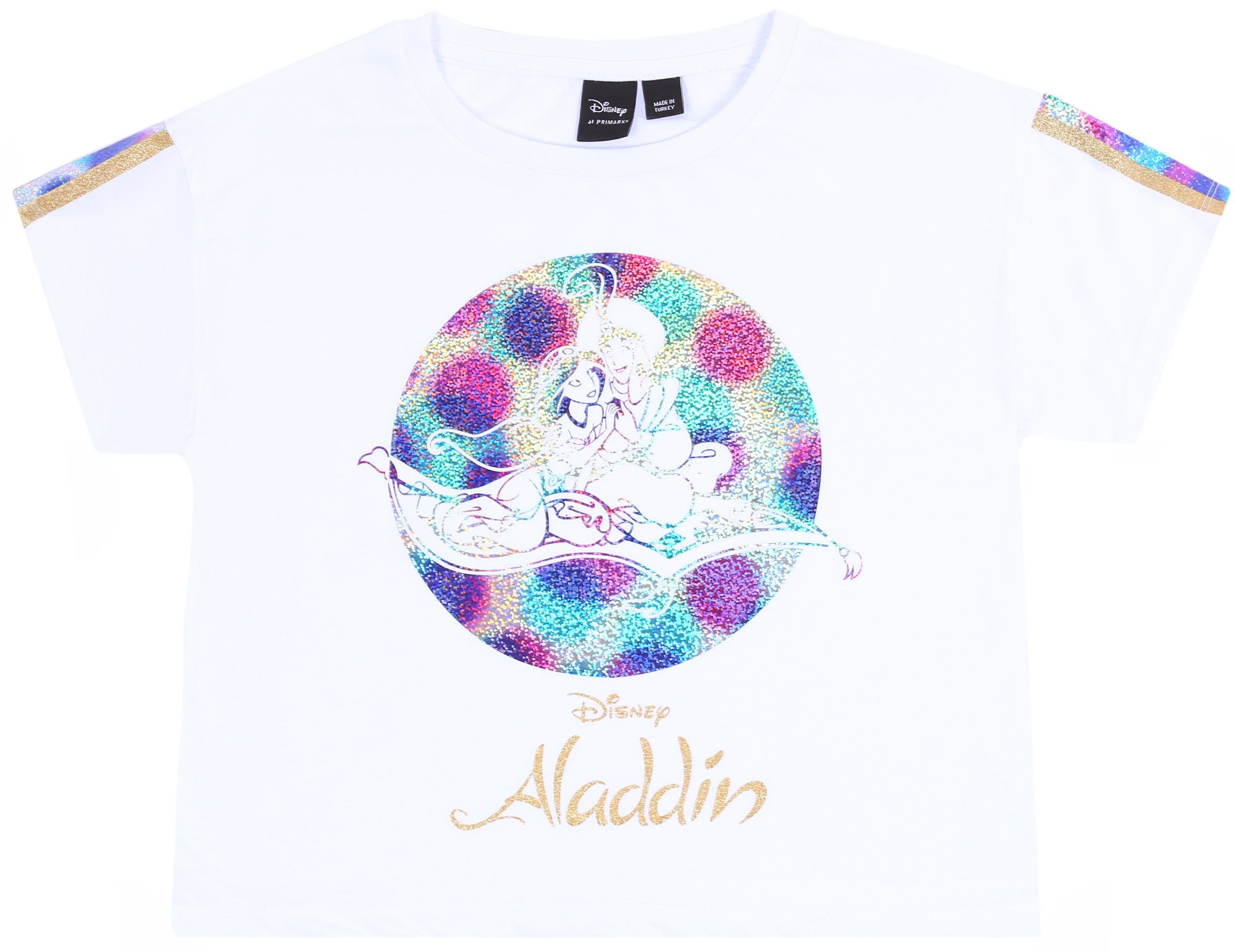 Kurzarmbluse Weißes T-Shirt, Aladdin DISNEY T-Shirt 8-9 Jahre