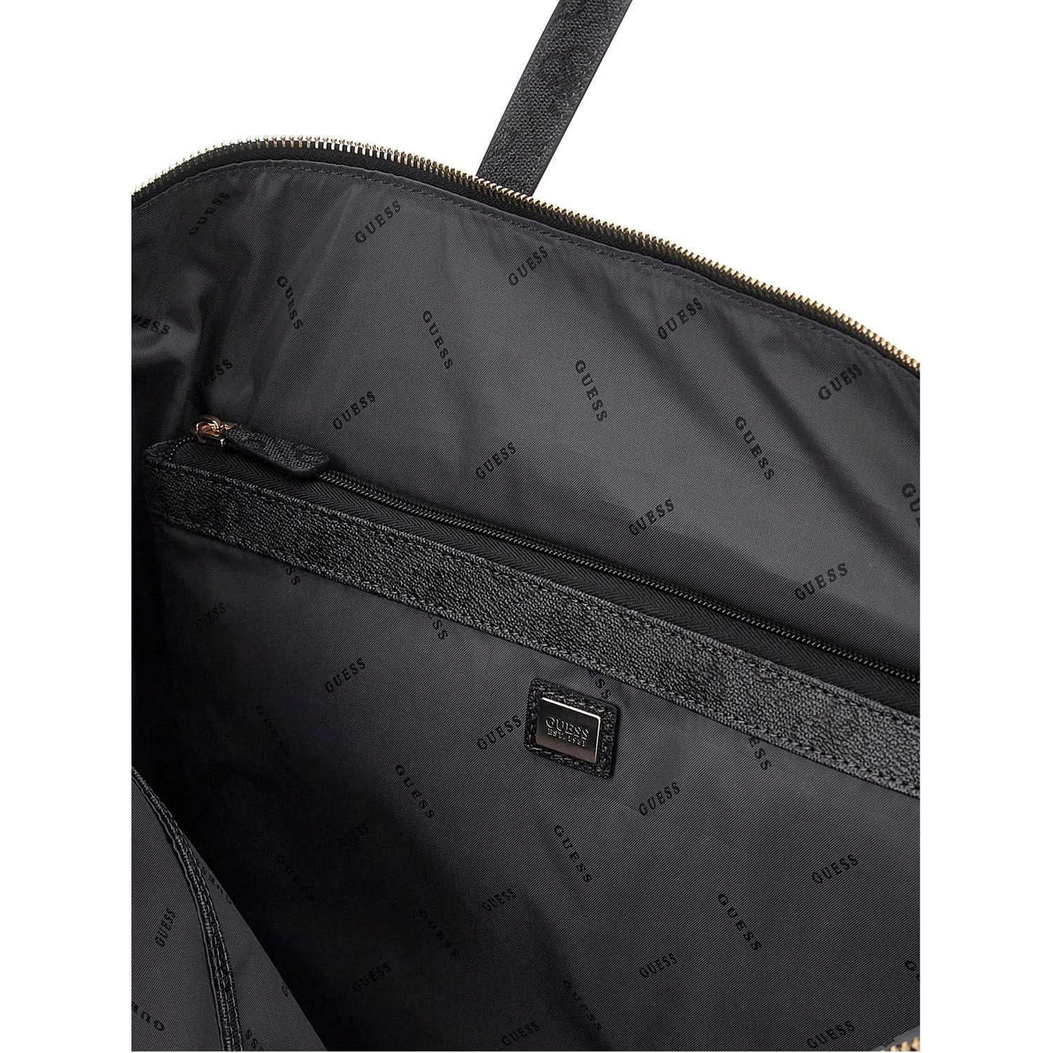 Guess Umhängetasche GUESS Weekender Shopper Latona Coal Logo (1, 1-tlg., 1)