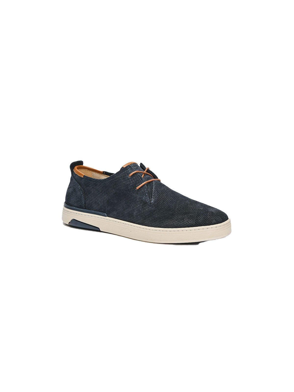 Engbers Herren Halbschuh aus Leder, Saphirblau Sneaker