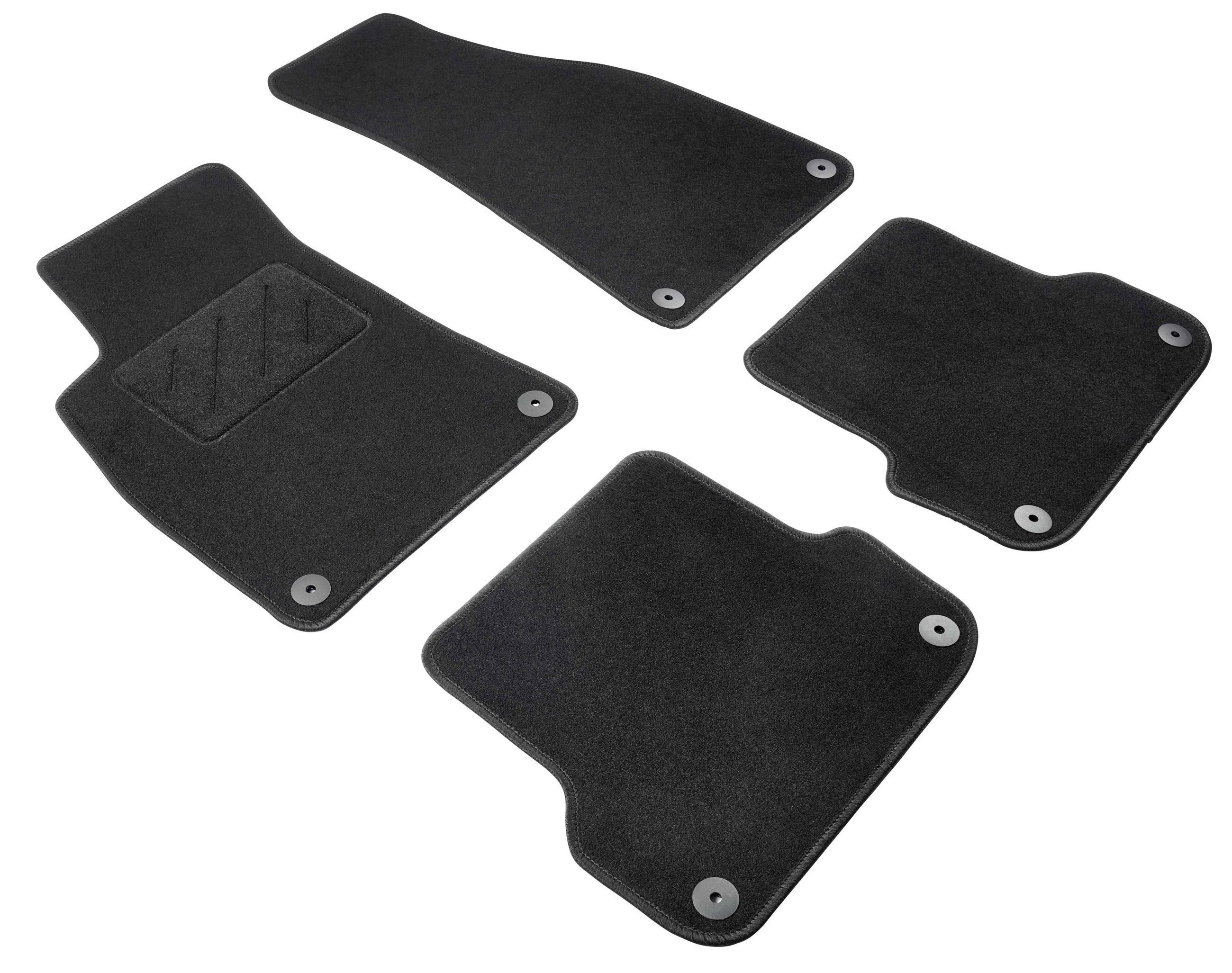 WALSER Auto-Fußmatten Autoteppich Passform Std (4 St), für AUDI A4 B5 (8D2), A4 B6 Avant (8E5), A4 B6 (8E2), A4 B7 (8EC), A4 B7 Avant (8ED) AUDI A4 B5 (8D2), YB 11/1994-12/2001,AUDI A4 B6 (8E2), YB 11/2000-12/2005,AUDI A4 B7 (8EC), YB 11/2004-01/2009,AUDI