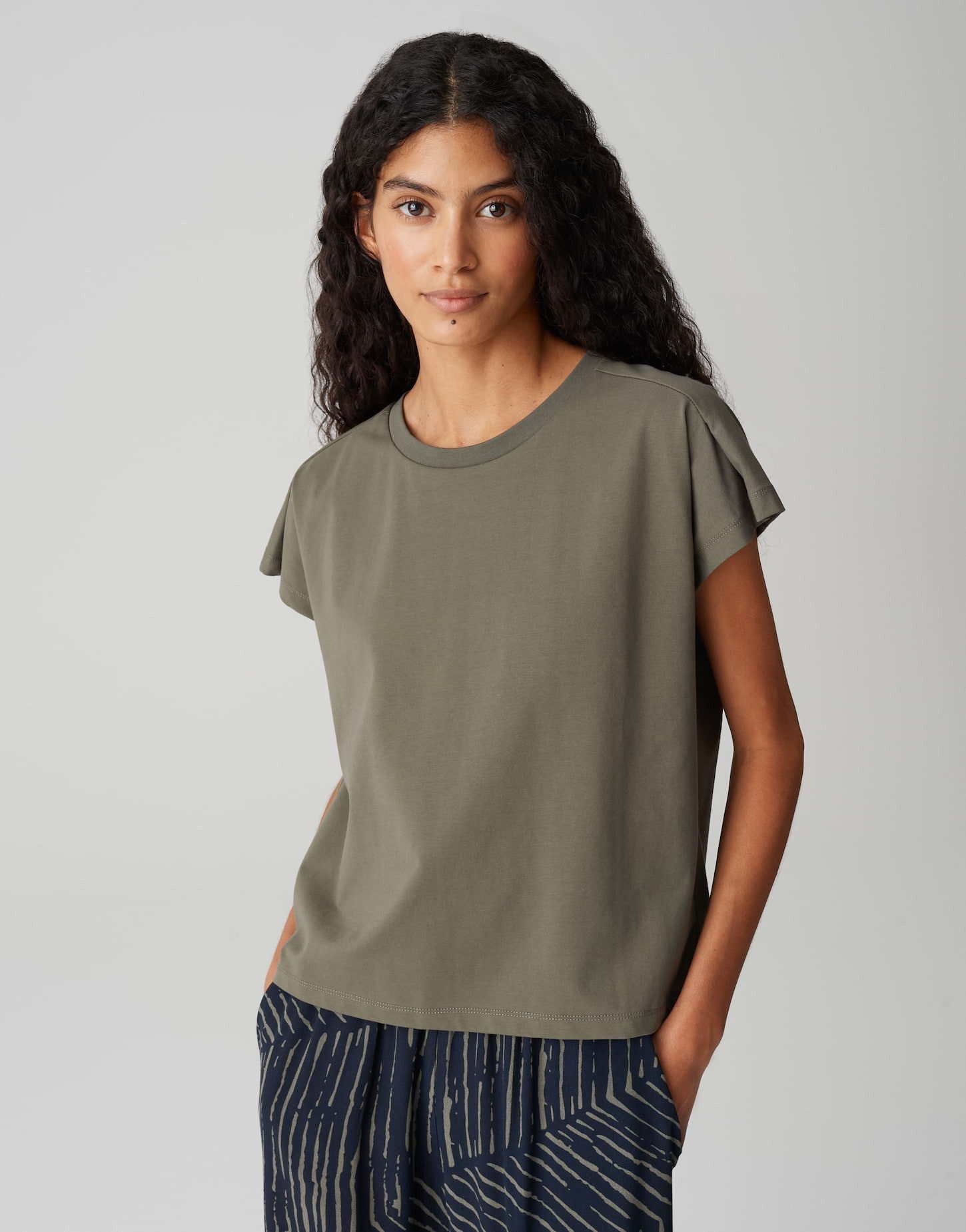 OPUS Kurzarmshirt SEKUNDI mit Faltendetail günstig online kaufen
