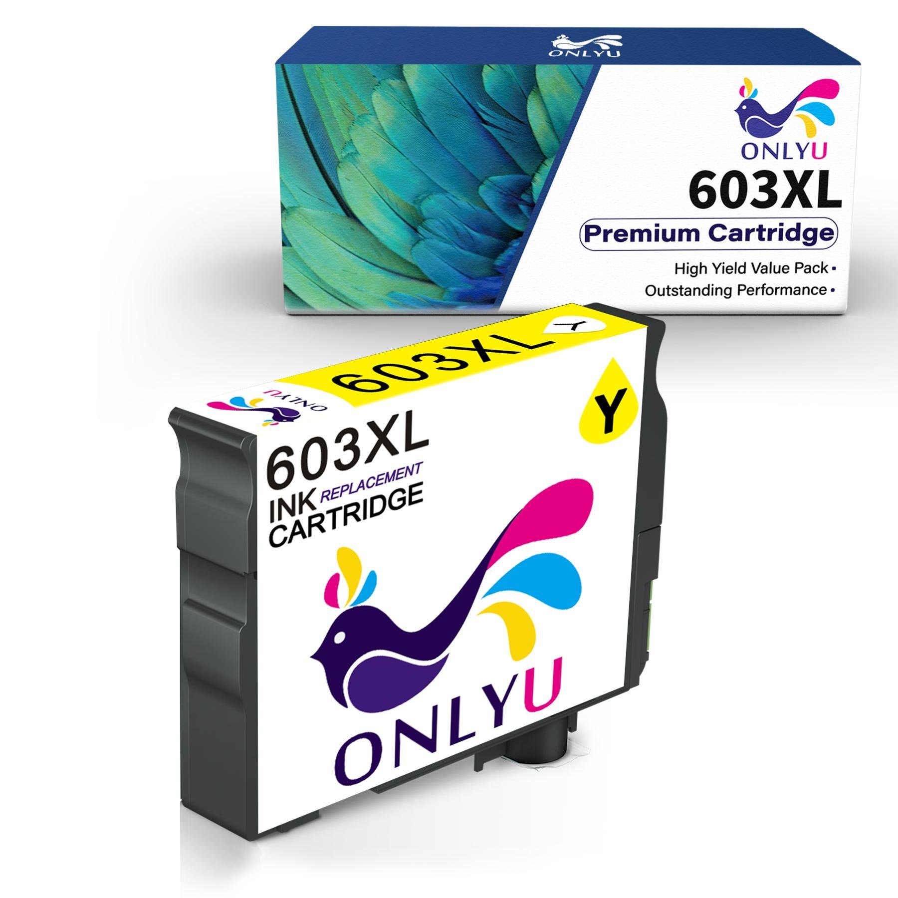 ONLYU für epson 603XL Gelb Tintenpatrone (Expression Home XP 3100 3105 Workforce WF 2810 2830)