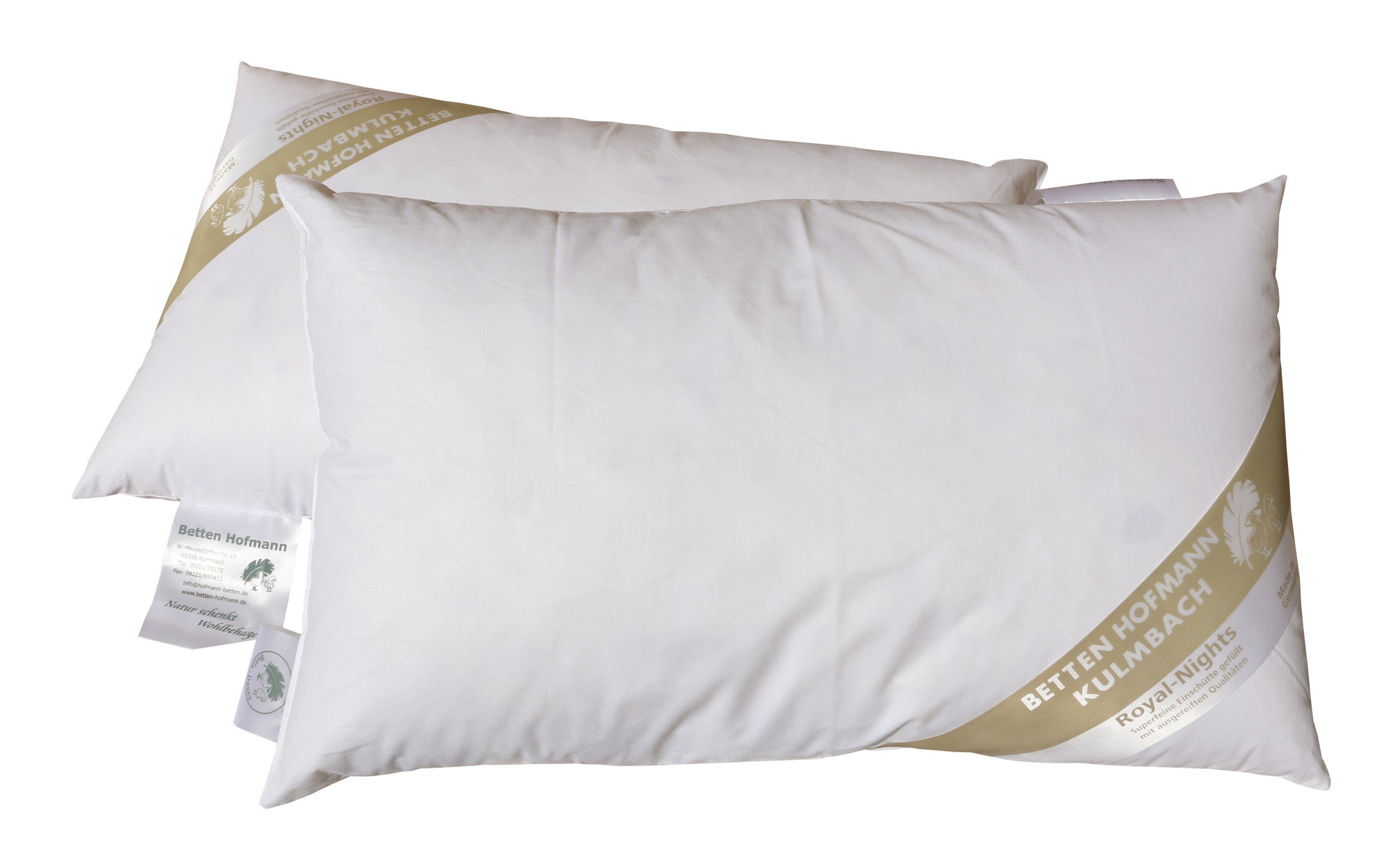 Betten Hofmann Federkopfkissen 2 Stück Betten Hofmann Kopfkissen 30x50 Nack günstig online kaufen