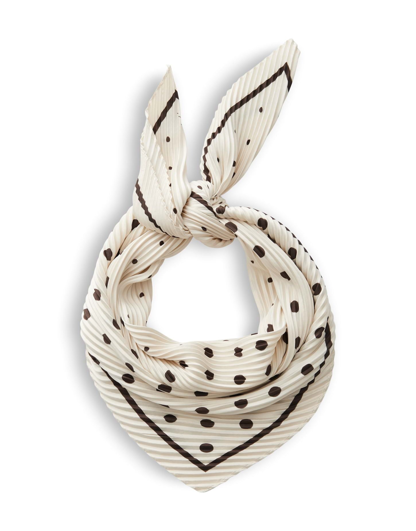 OPUS Halstuch Plissiertes Satintuch mit Polka Dot Print, Vielseitig kombinierbar für casual Looks